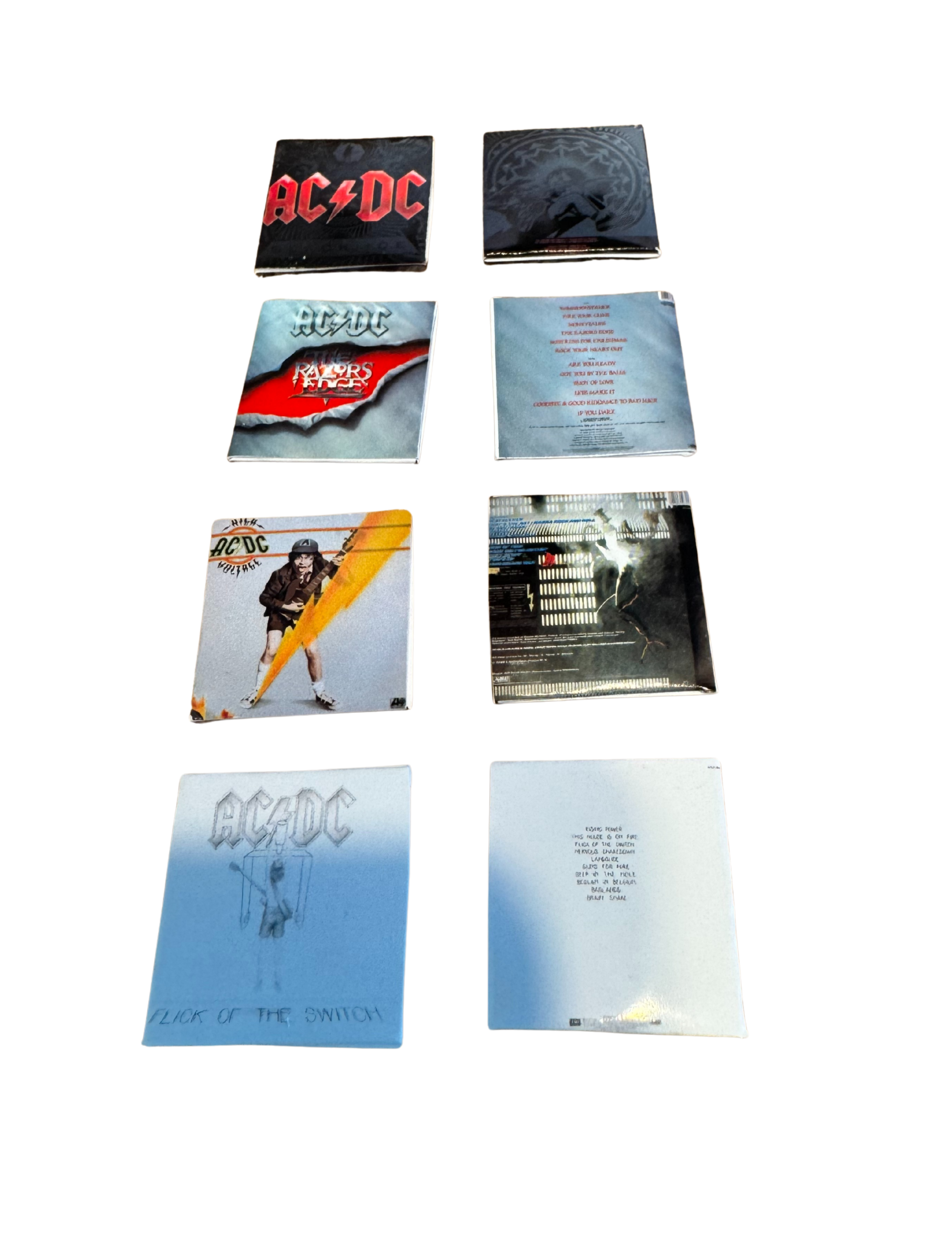 Miniature AC/DC Vinyl Records | 1:12 Scale | Includes 3D Printed Record | Dollhouse Rock Decor ac/dc Fan Unique Gift All Titles Available