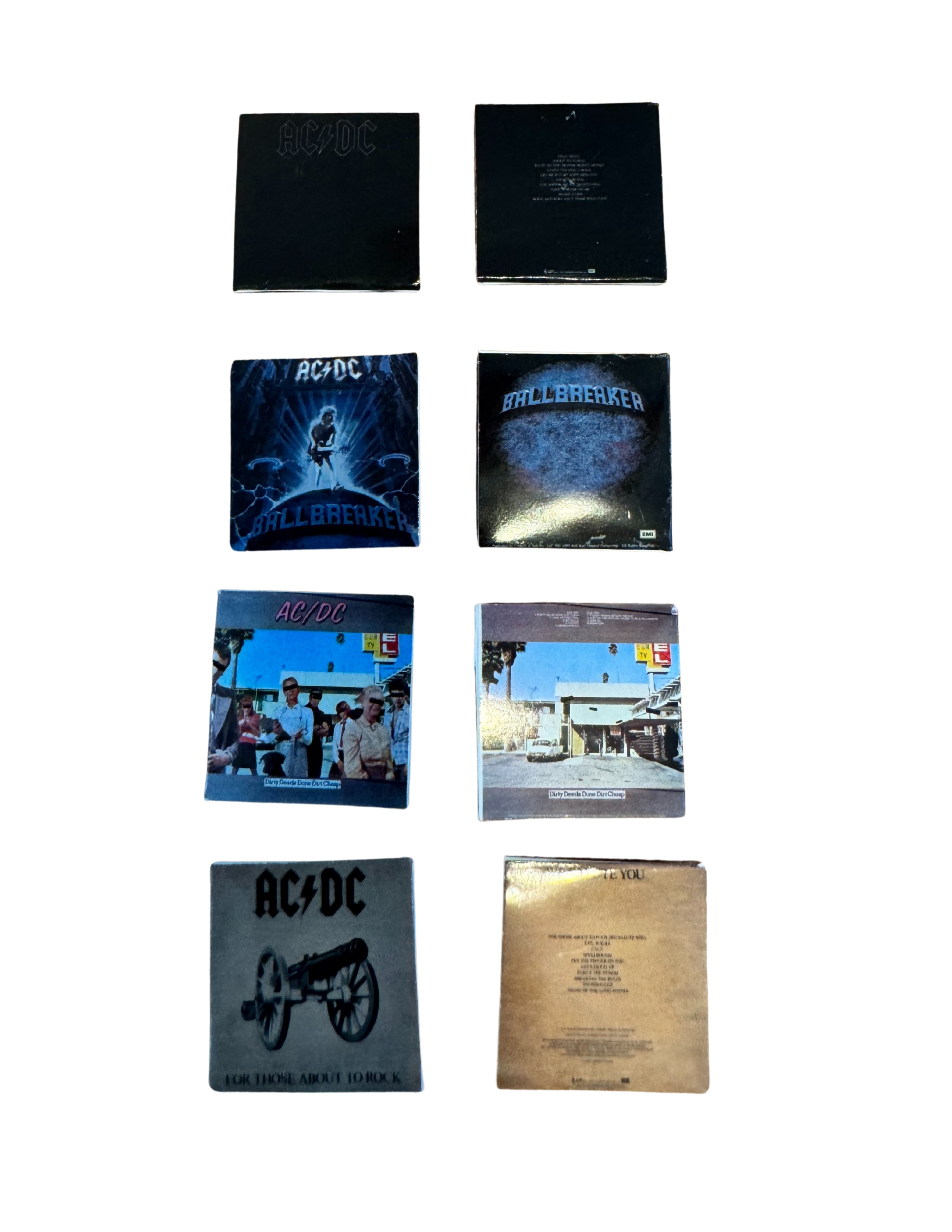 Miniature AC/DC Vinyl Records | 1:12 Scale | Includes 3D Printed Record | Dollhouse Rock Decor ac/dc Fan Unique Gift All Titles Available