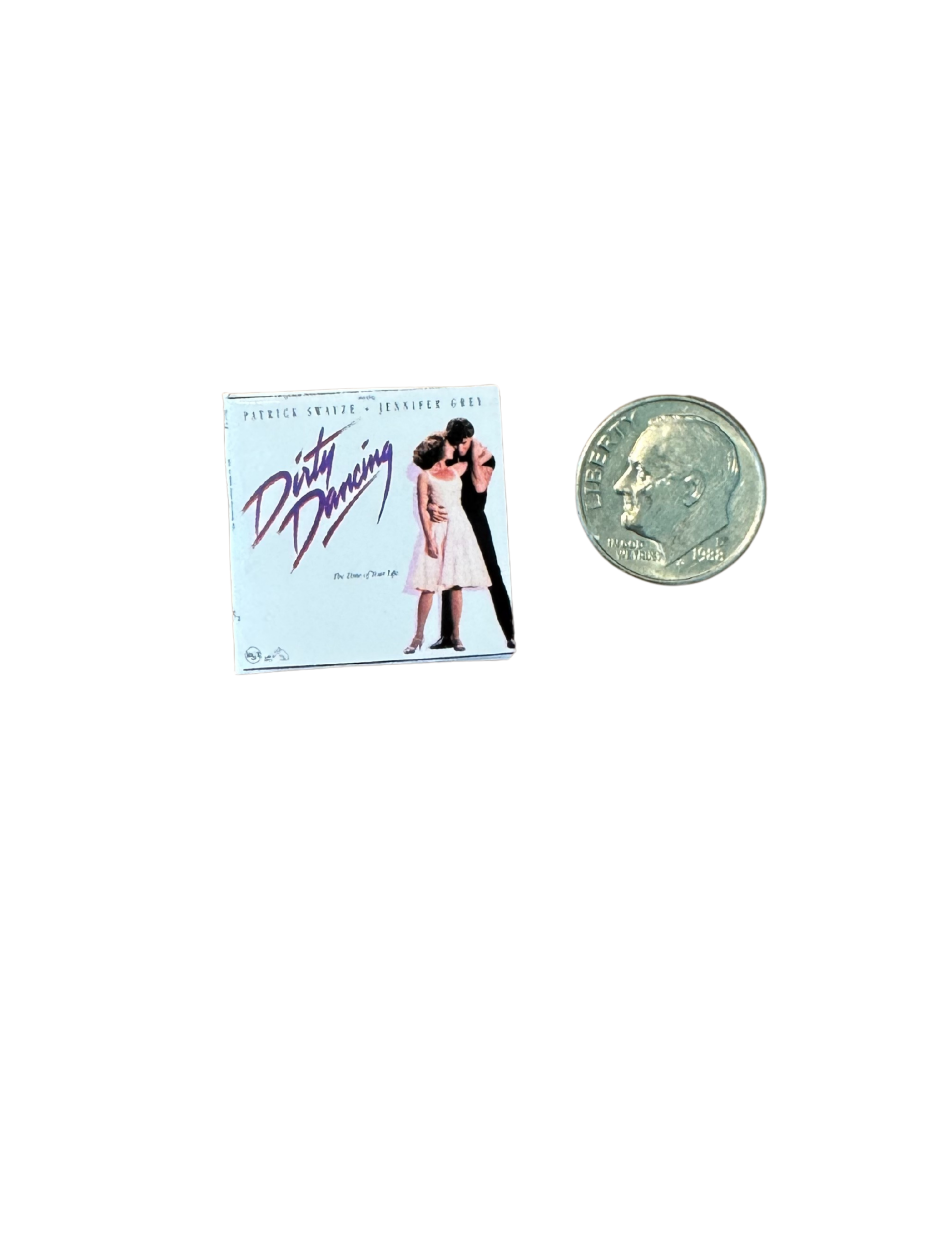 Miniature 1:12 Scale Dirty Dancing Vinyl Album Cover + Mini Record