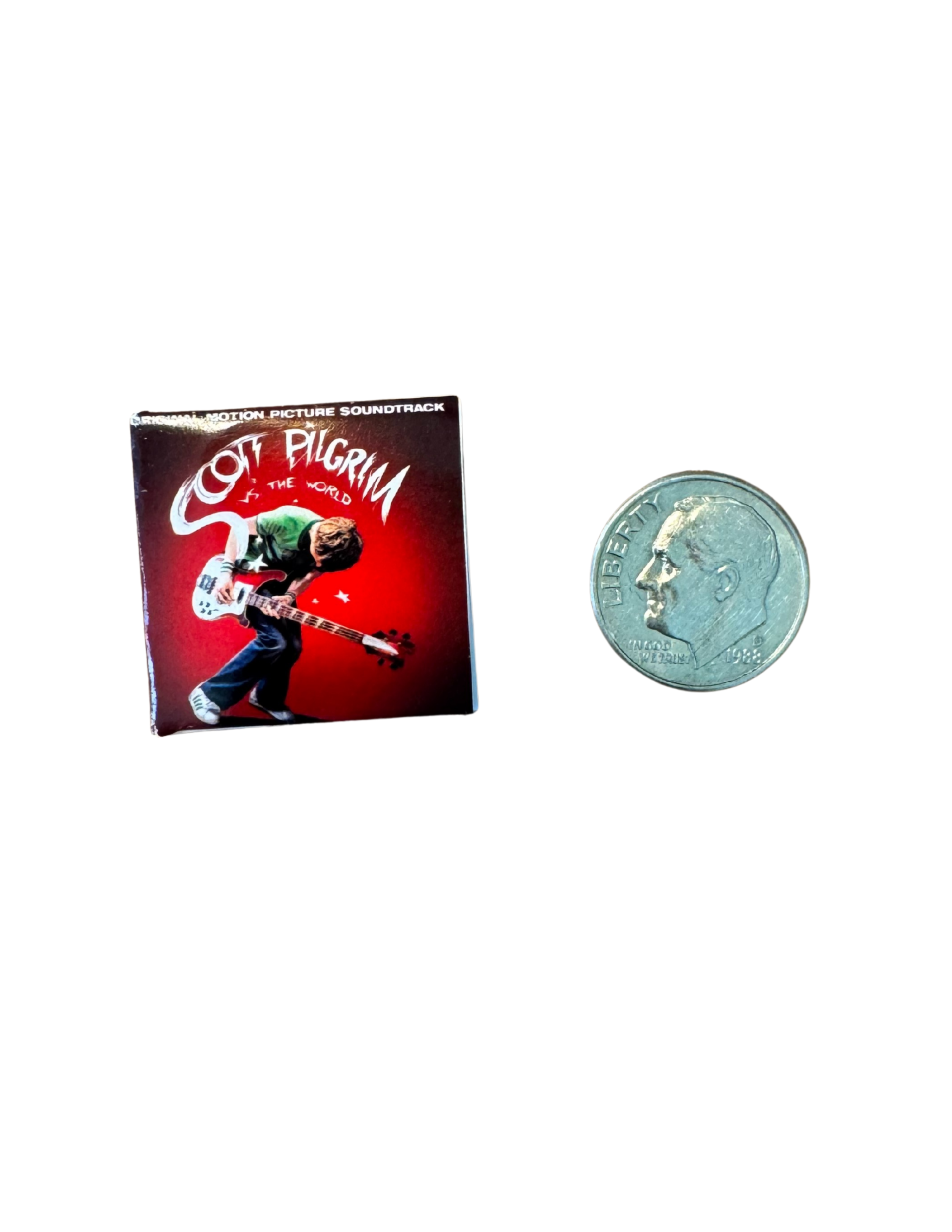 Miniature 1:12 Scale Scott Pilgrim vs. the World Soundtrack Vinyl Album Cover + Mini Record