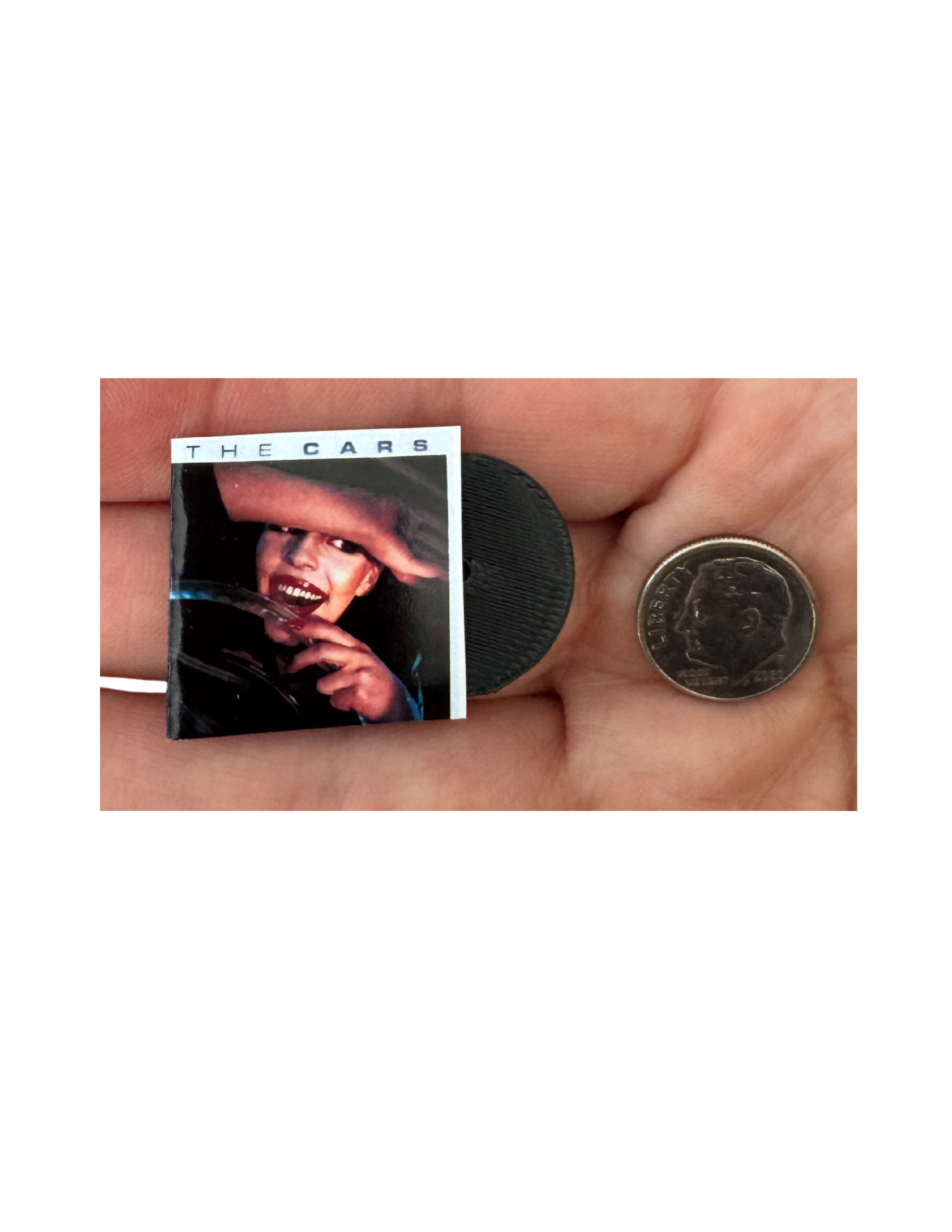 Miniature 1:12 Scale The Cars Vinyl Album Covers + Mini Vinyl