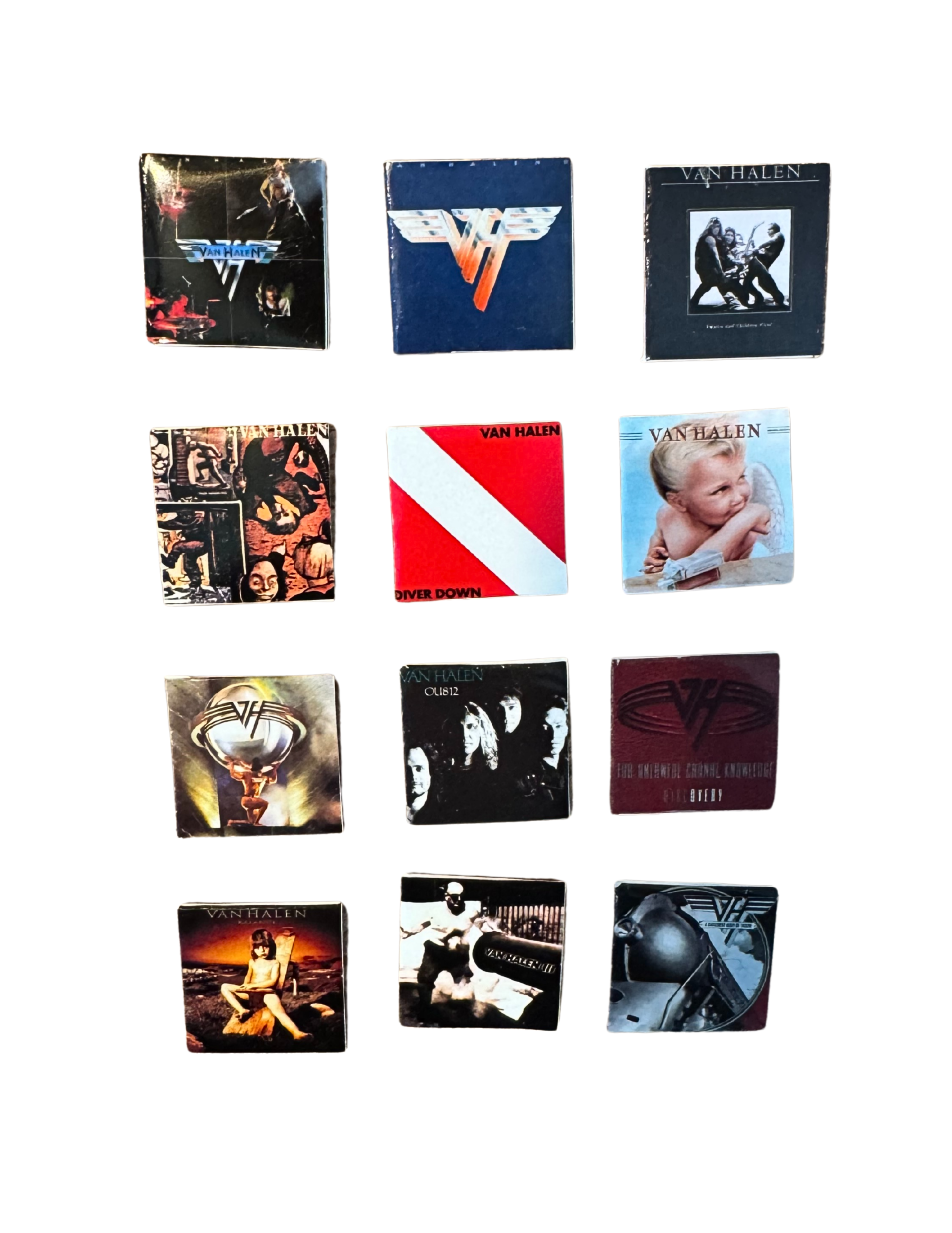 Miniature 1:12 Scale Van Halen Vinyl Album Covers + Mini Record