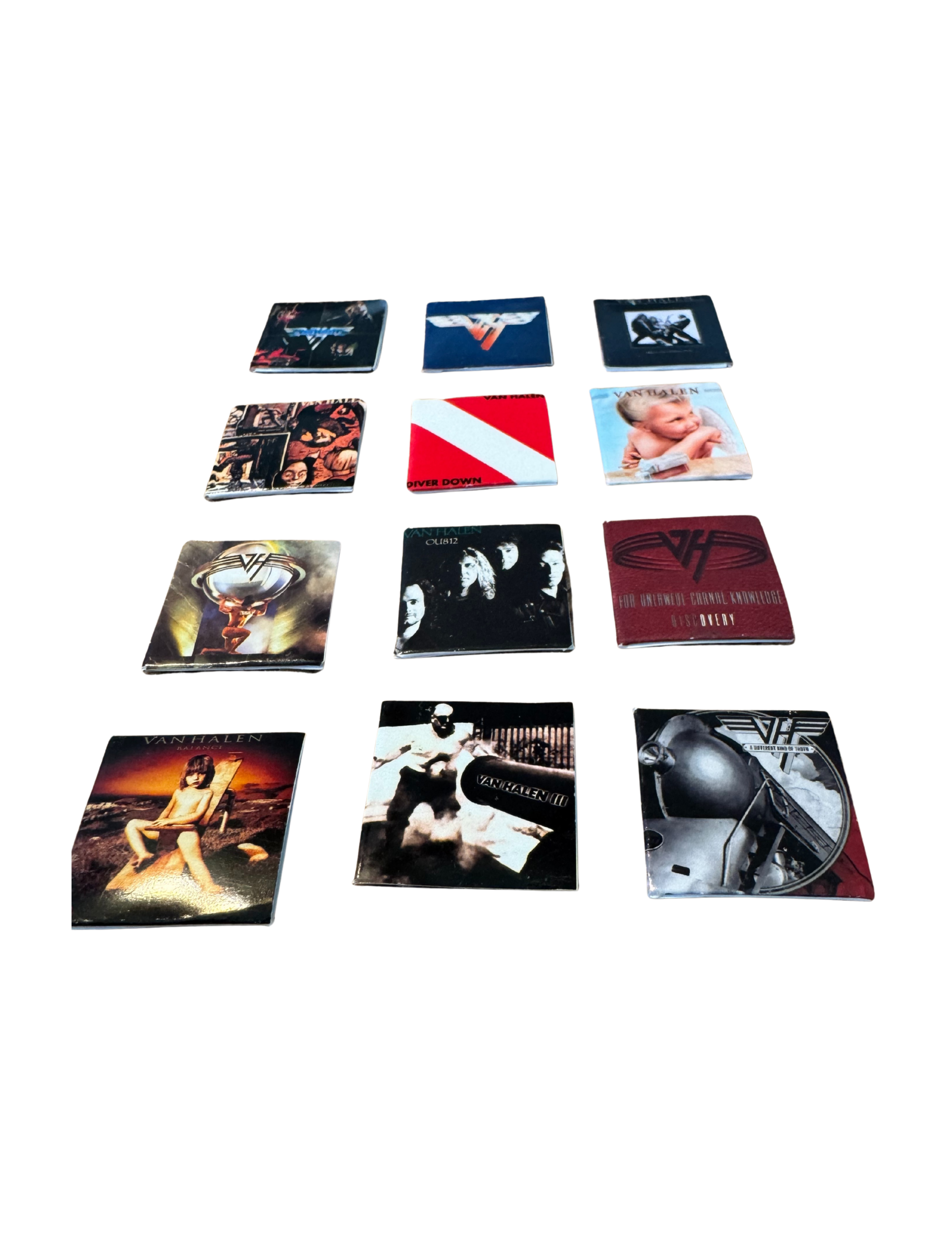Miniature 1:12 Scale Van Halen Vinyl Album Covers + Mini Record