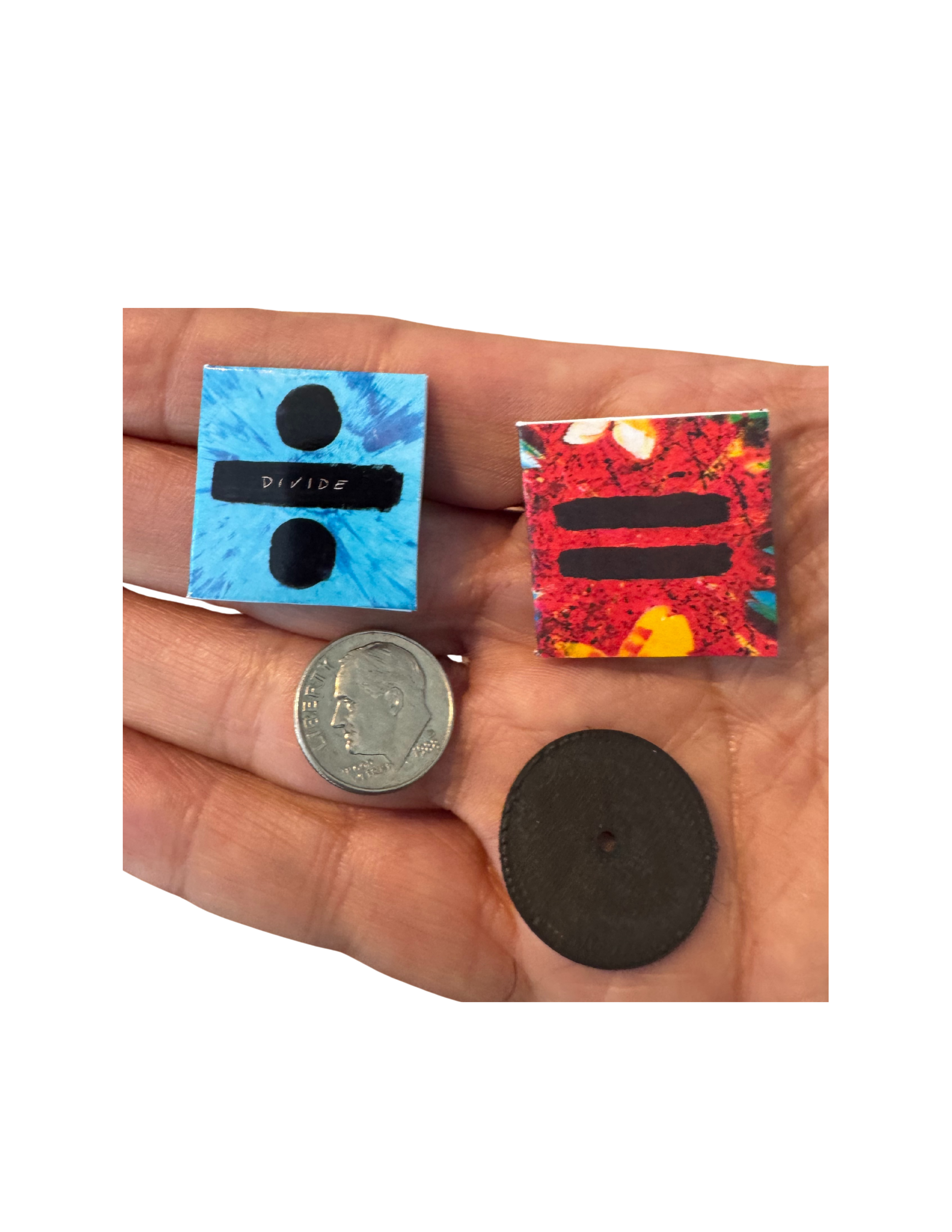 Miniature 1:12 Scale Ed Sheeran Vinyl Album Covers + Mini Record Ed Sheeran Fan Gift All Titles Available