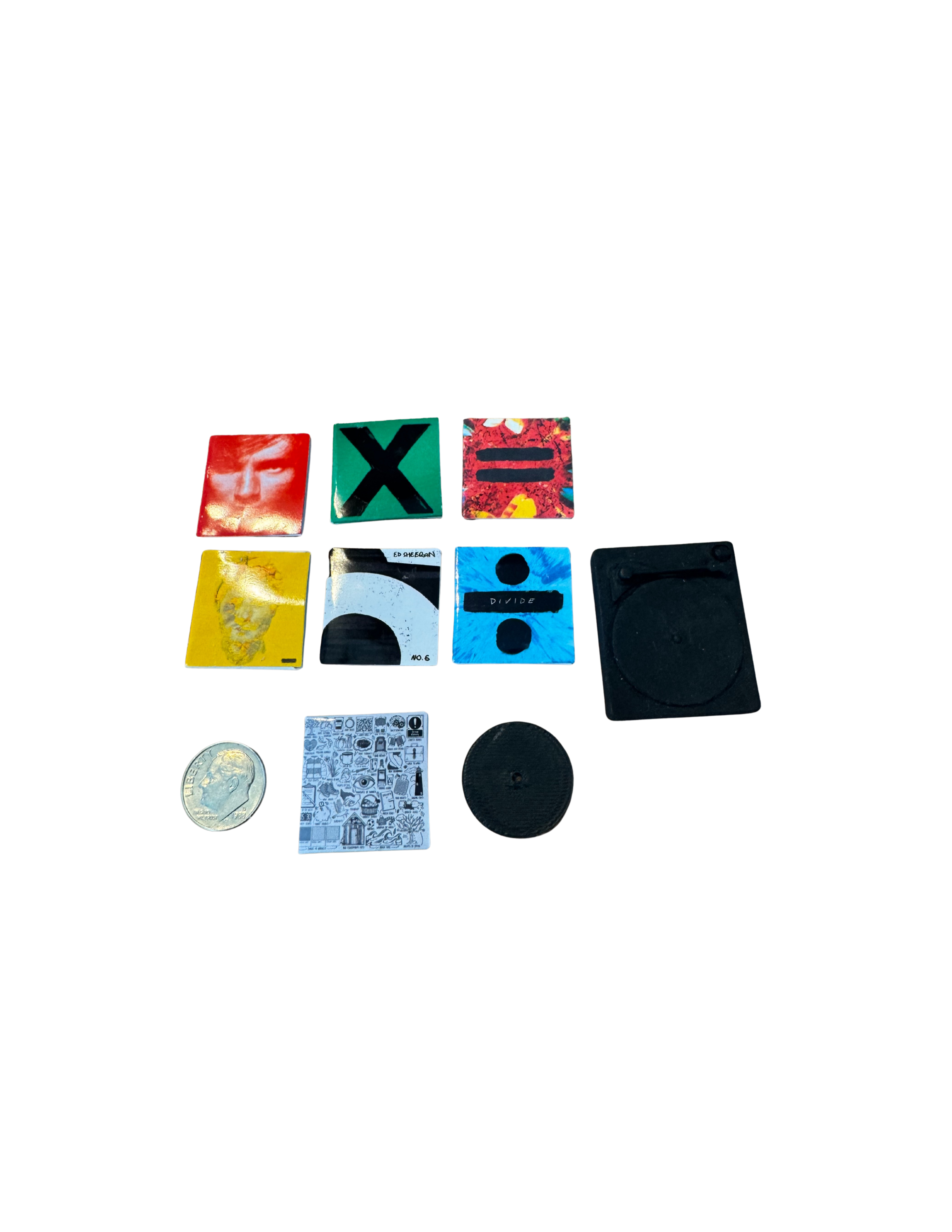 Miniature 1:12 Scale Ed Sheeran Vinyl Album Covers + Mini Record Ed Sheeran Fan Gift All Titles Available