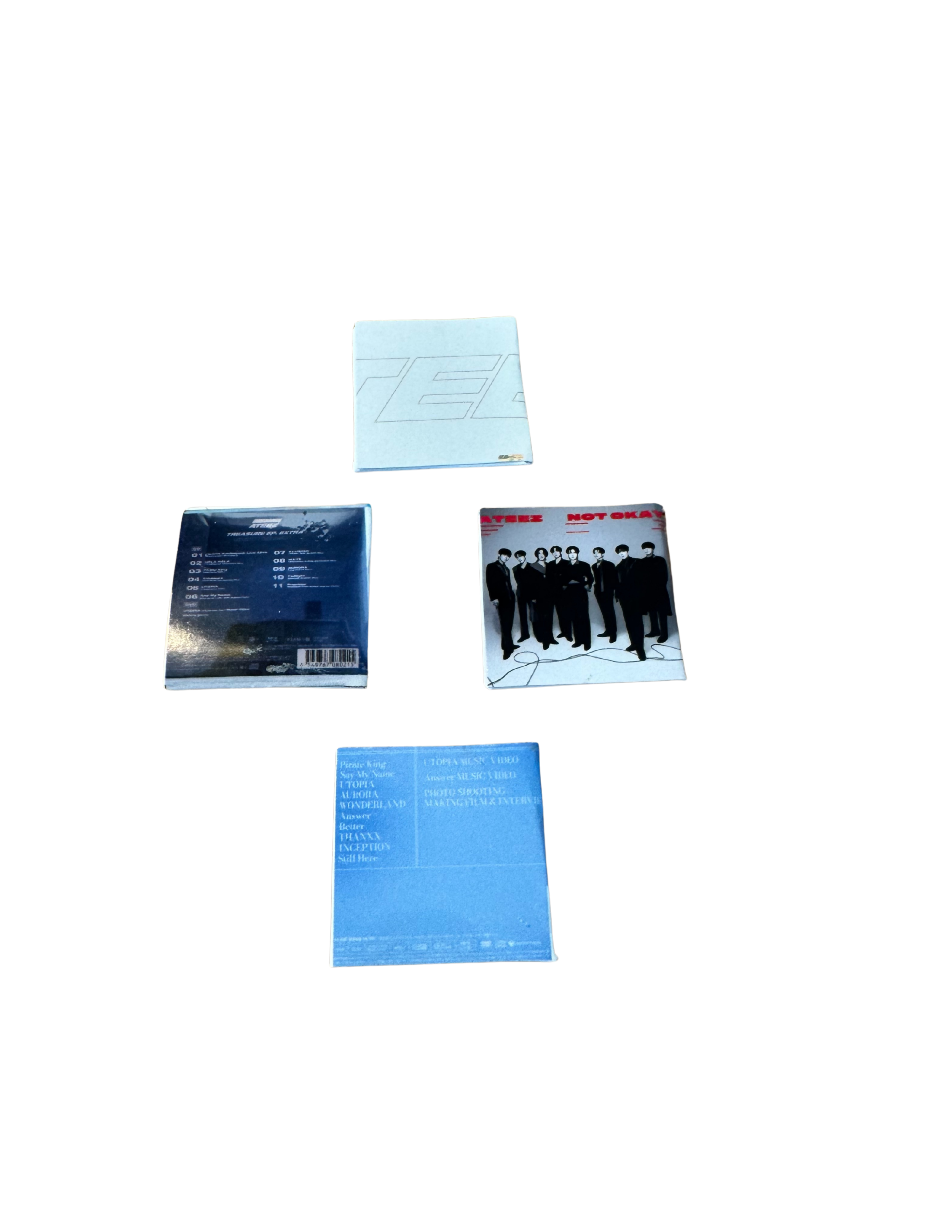Miniature 1:12 Scale ATEEZ Vinyl Album Covers + Mini Record Boy Band Ateez Miniature Collectible