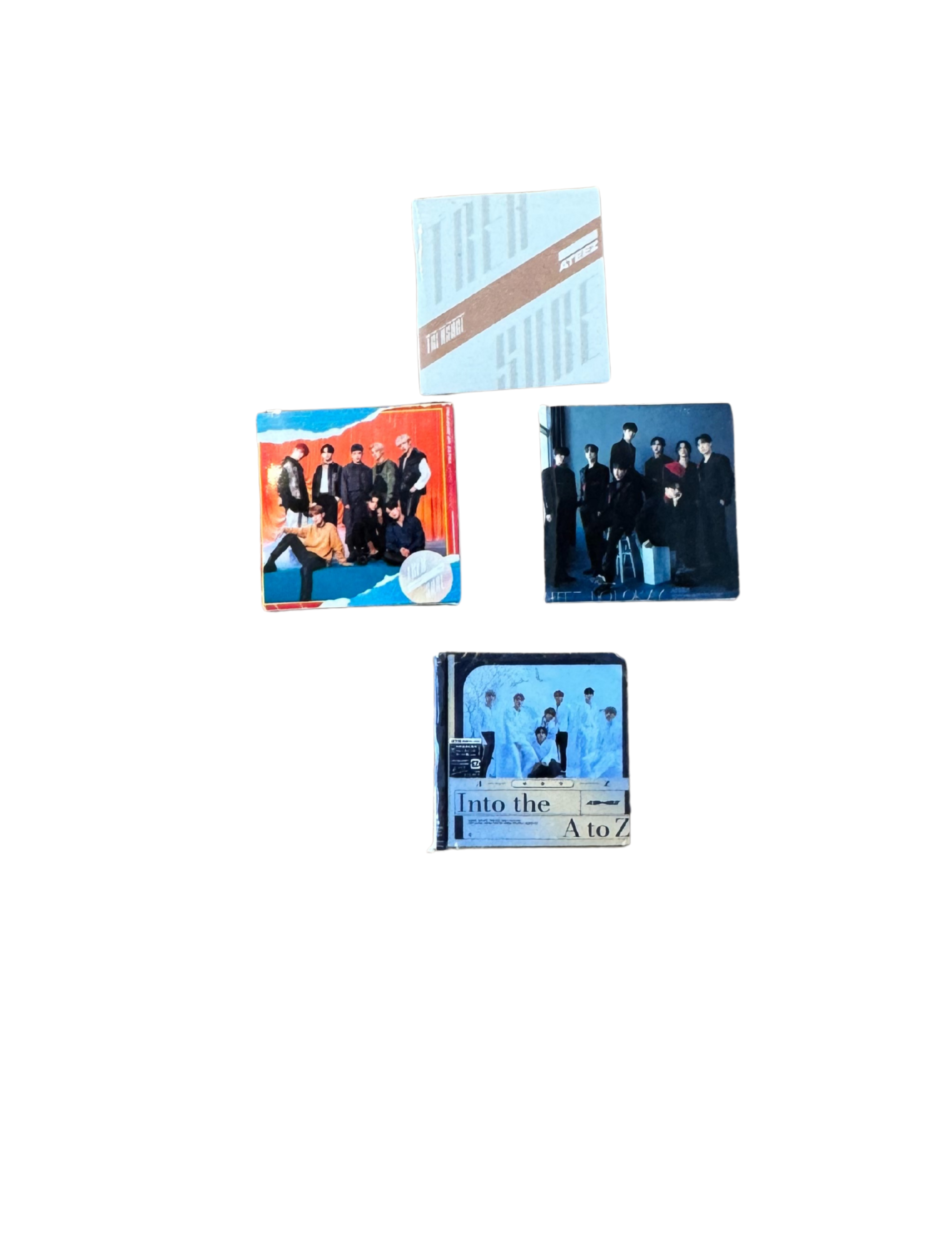 Miniature 1:12 Scale ATEEZ Vinyl Album Covers + Mini Record Boy Band Ateez Miniature Collectible
