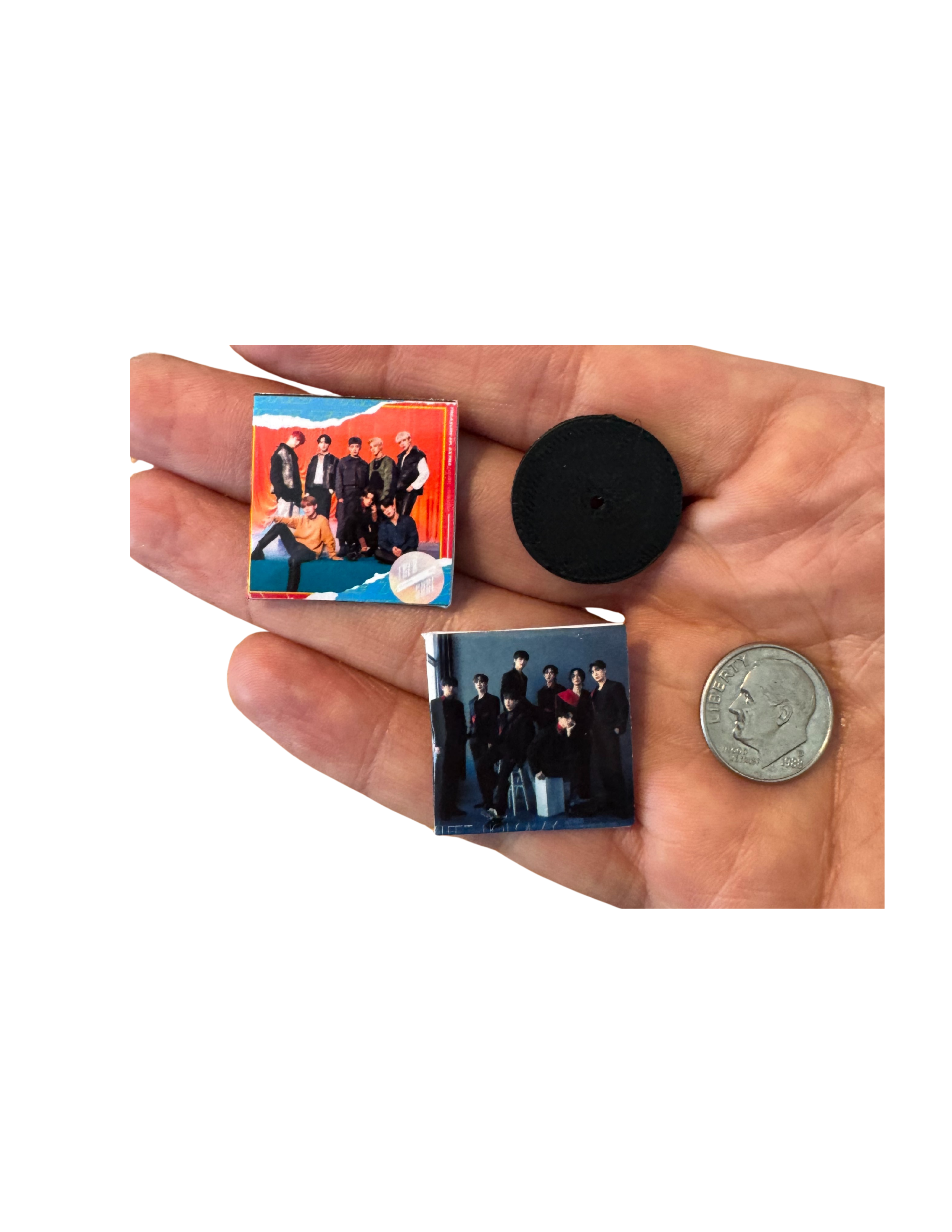 Miniature 1:12 Scale ATEEZ Vinyl Album Covers + Mini Record Boy Band Ateez Miniature Collectible