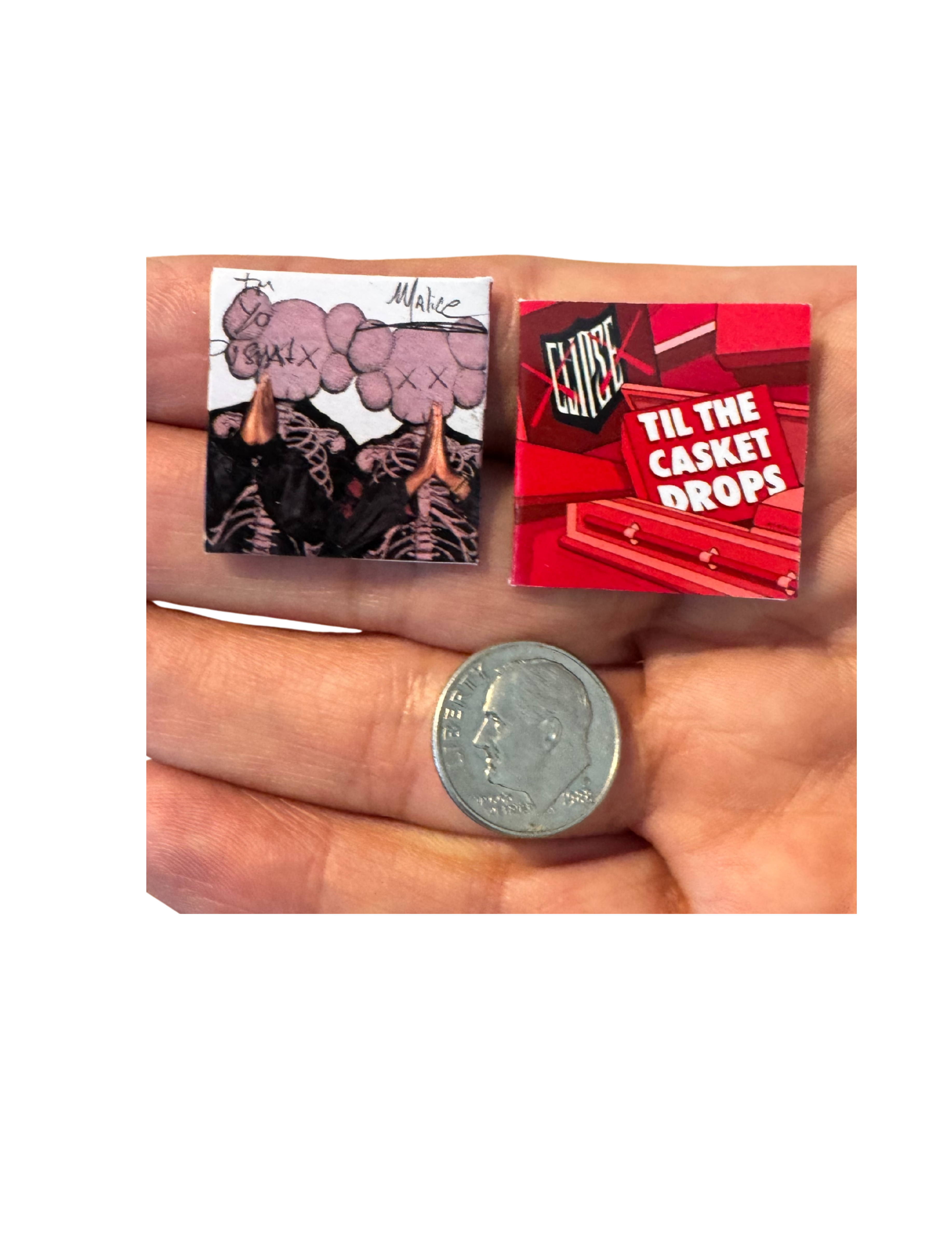 Miniature 1:12 Scale Clipse Vinyl Album Covers + Mini Record