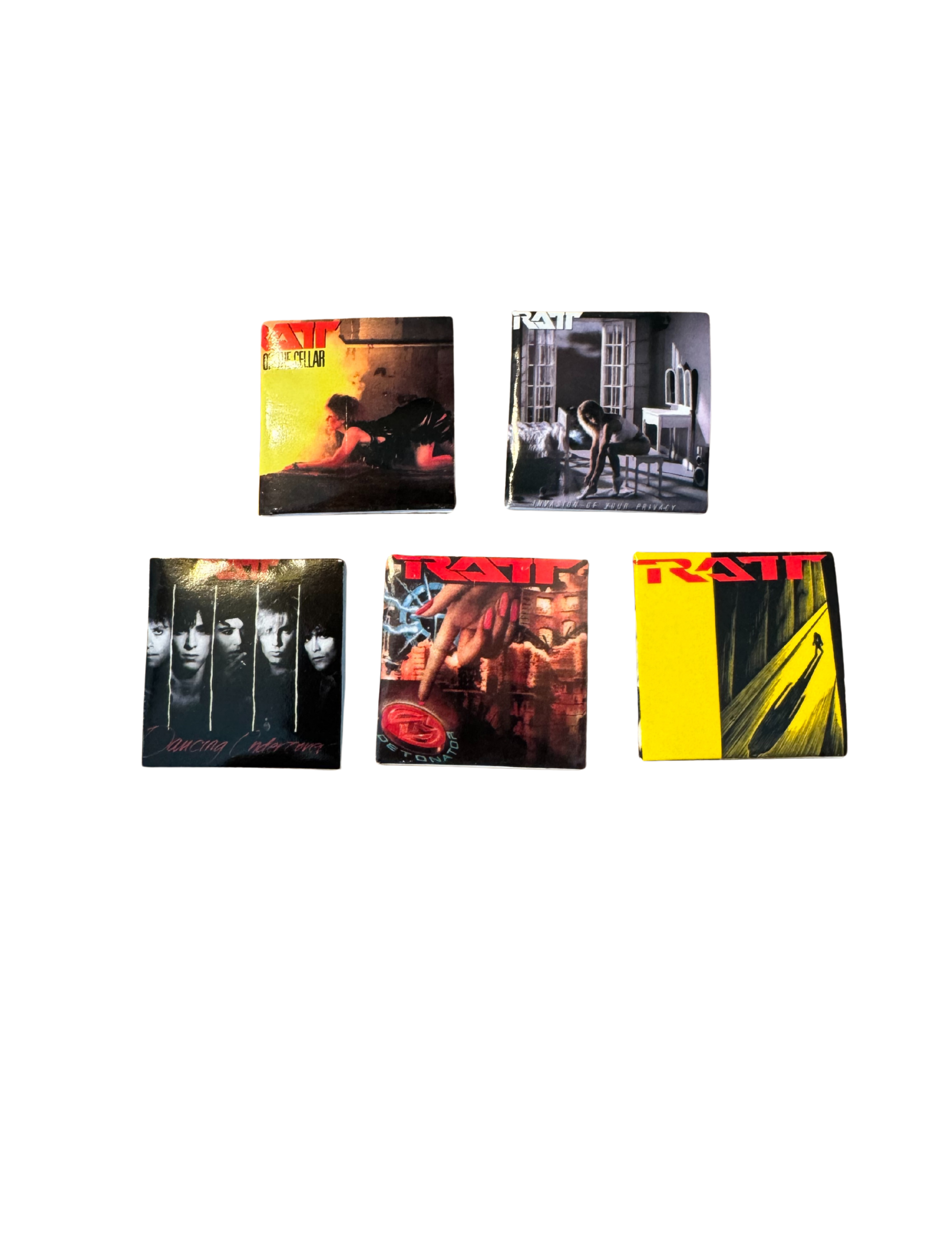 Miniature 1:12 Scale Ratt Vinyl Album Covers + Mini Record 1980s Hair Band Ratt Miniature Collectible All Titles Available