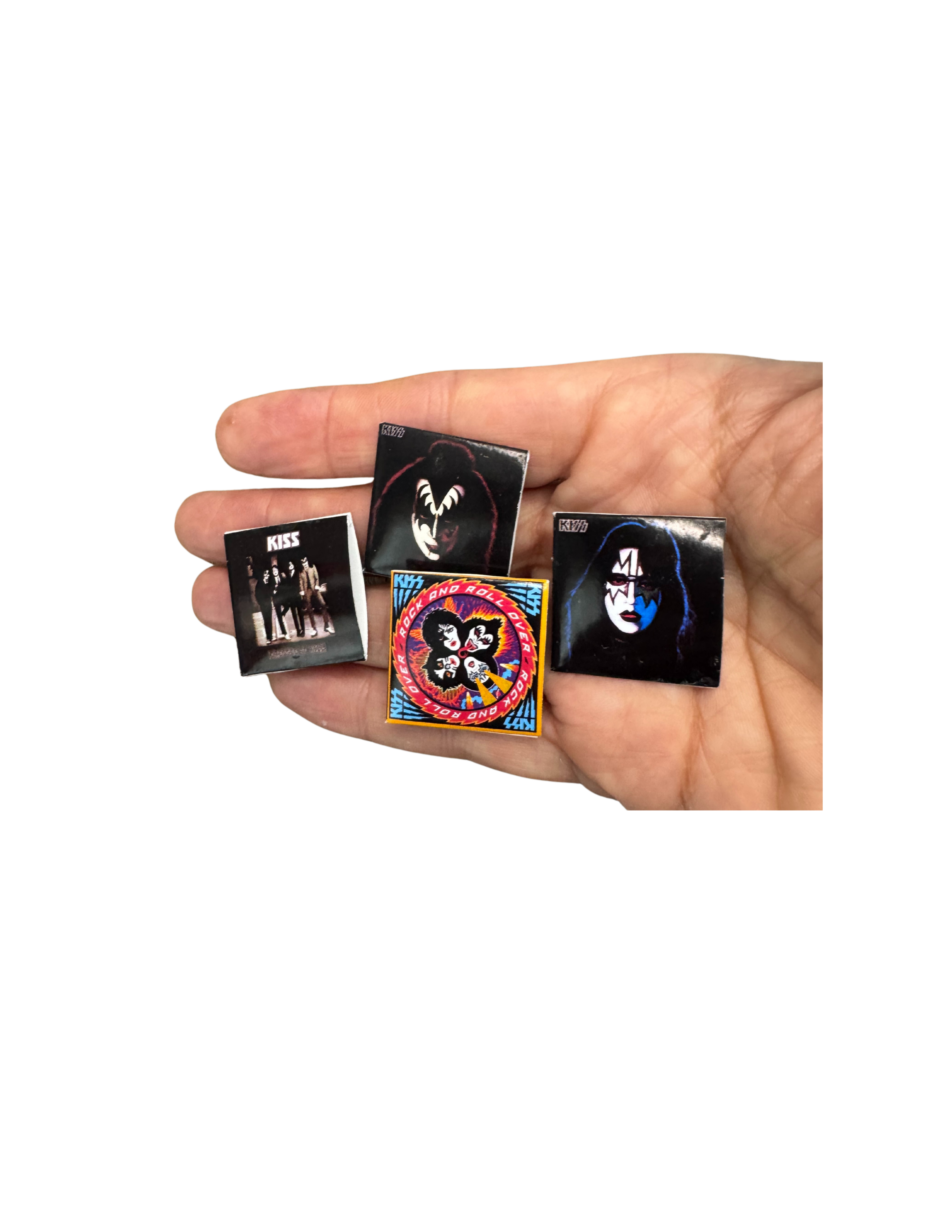 1:12 Sized Miniature Kiss Vinyl Records