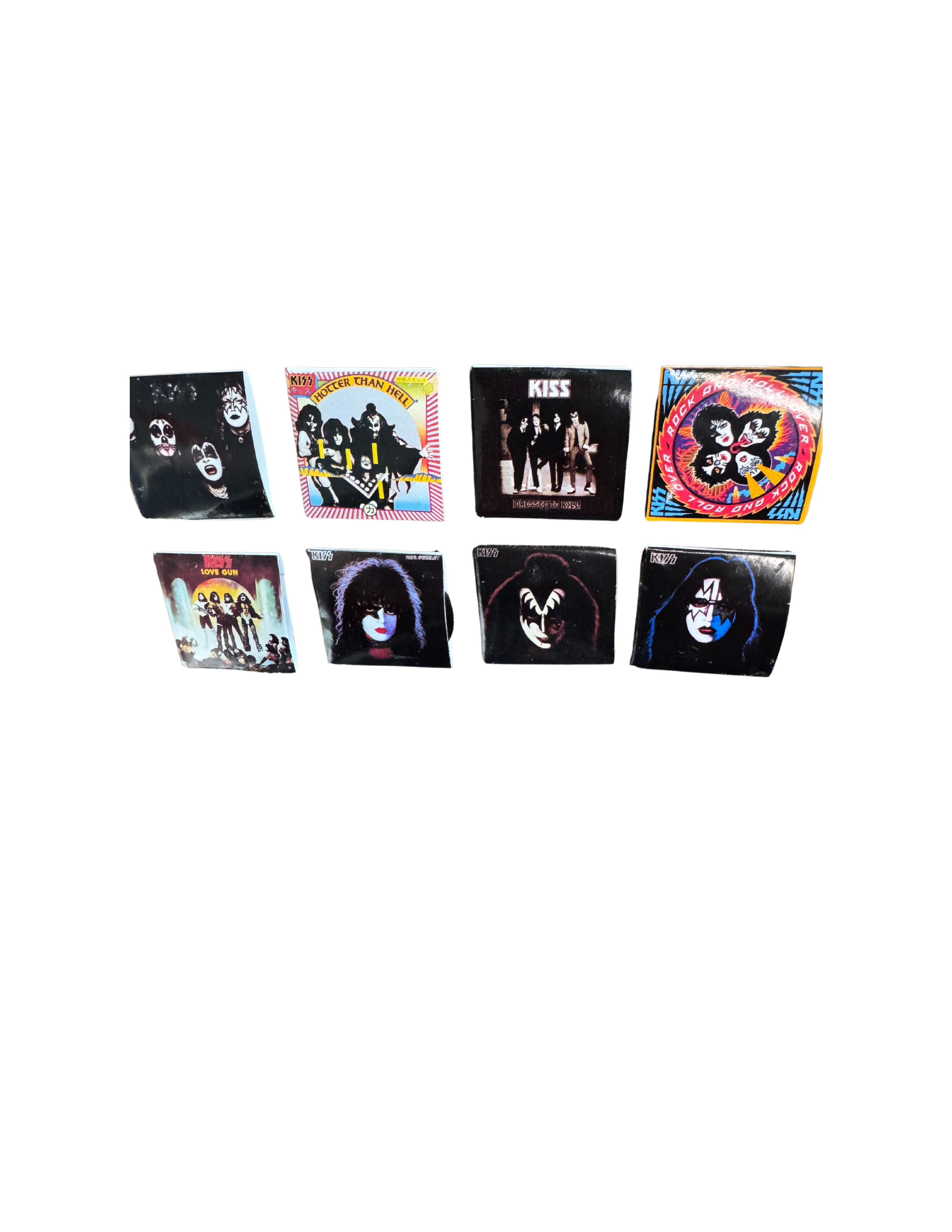 1:12 Sized Miniature Kiss Vinyl Records