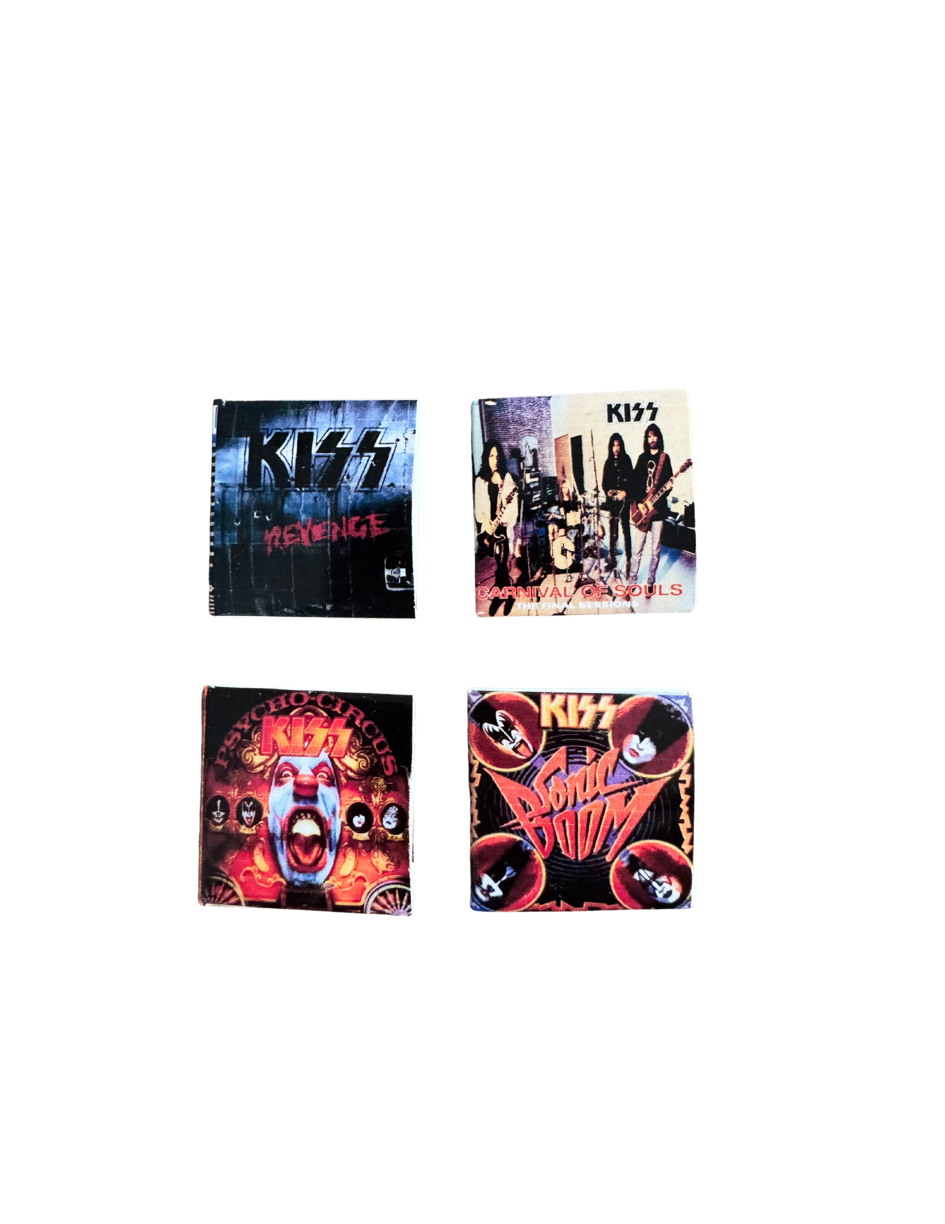1:12 Sized Miniature Kiss Vinyl Records