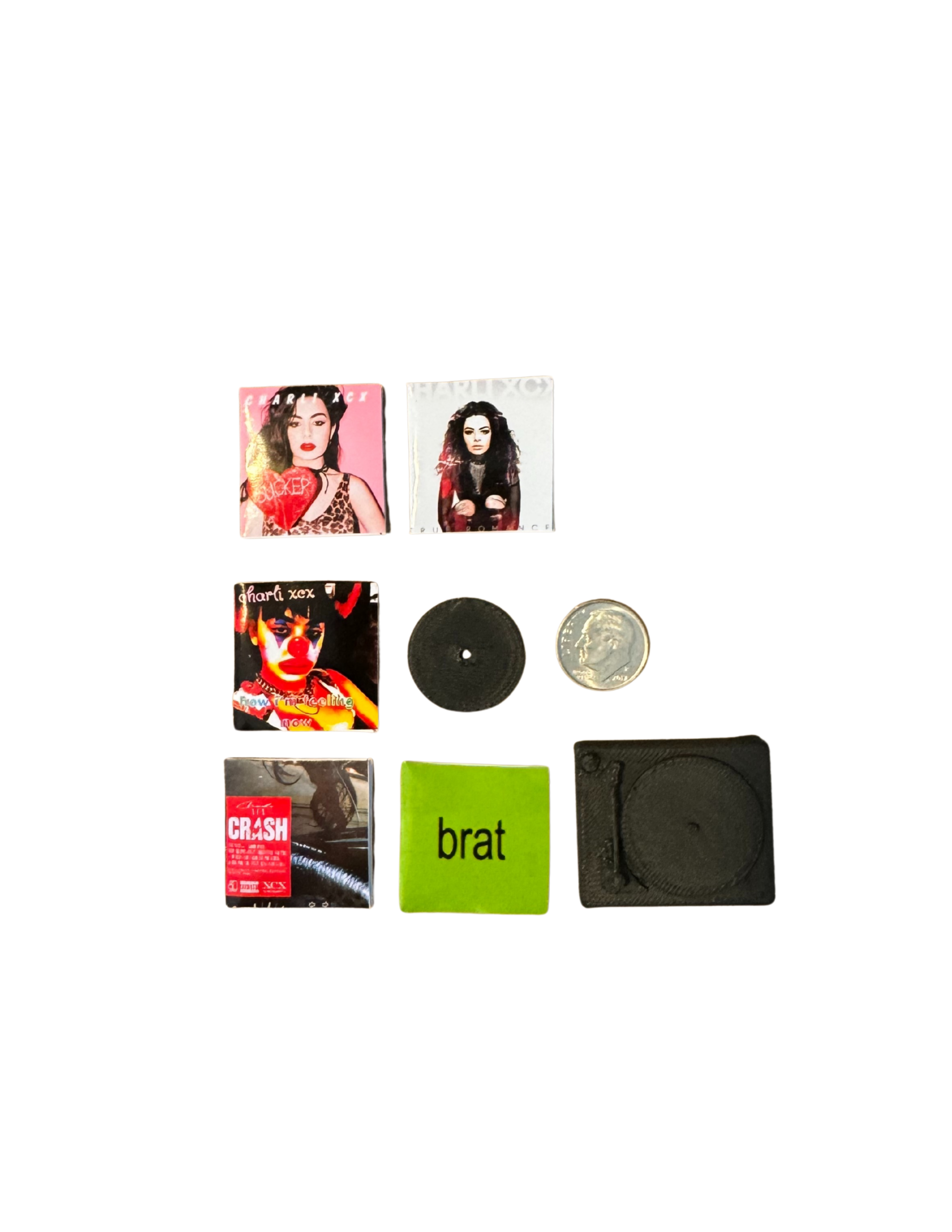 1:12 Size Miniature Charli XCX Vinyl Record Albums