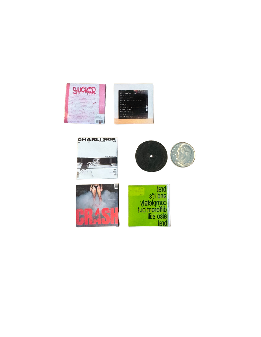 1:12 Size Miniature Charli XCX Vinyl Record Albums