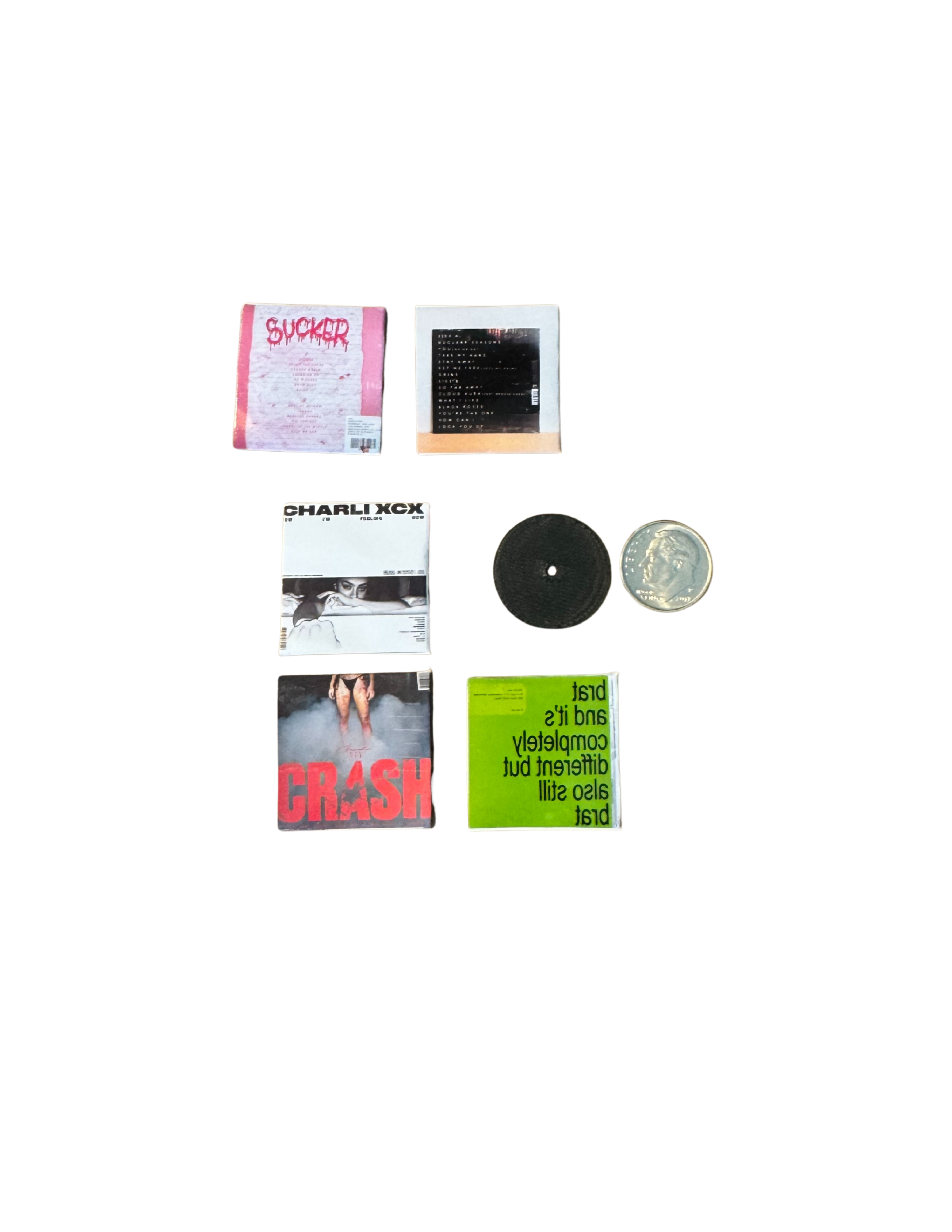 1:12 Size Miniature Charli XCX Vinyl Record Albums