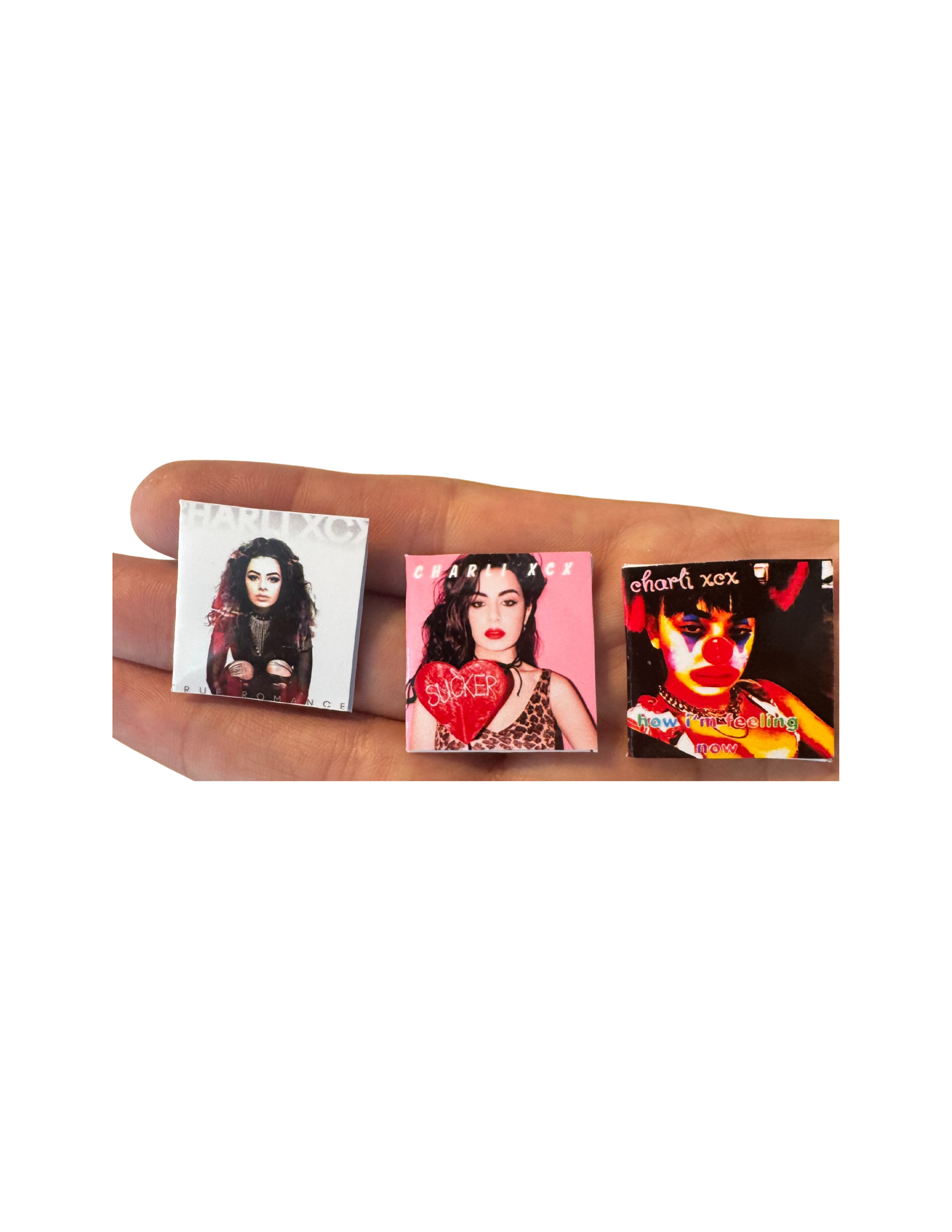 1:12 Size Miniature Charli XCX Vinyl Record Albums