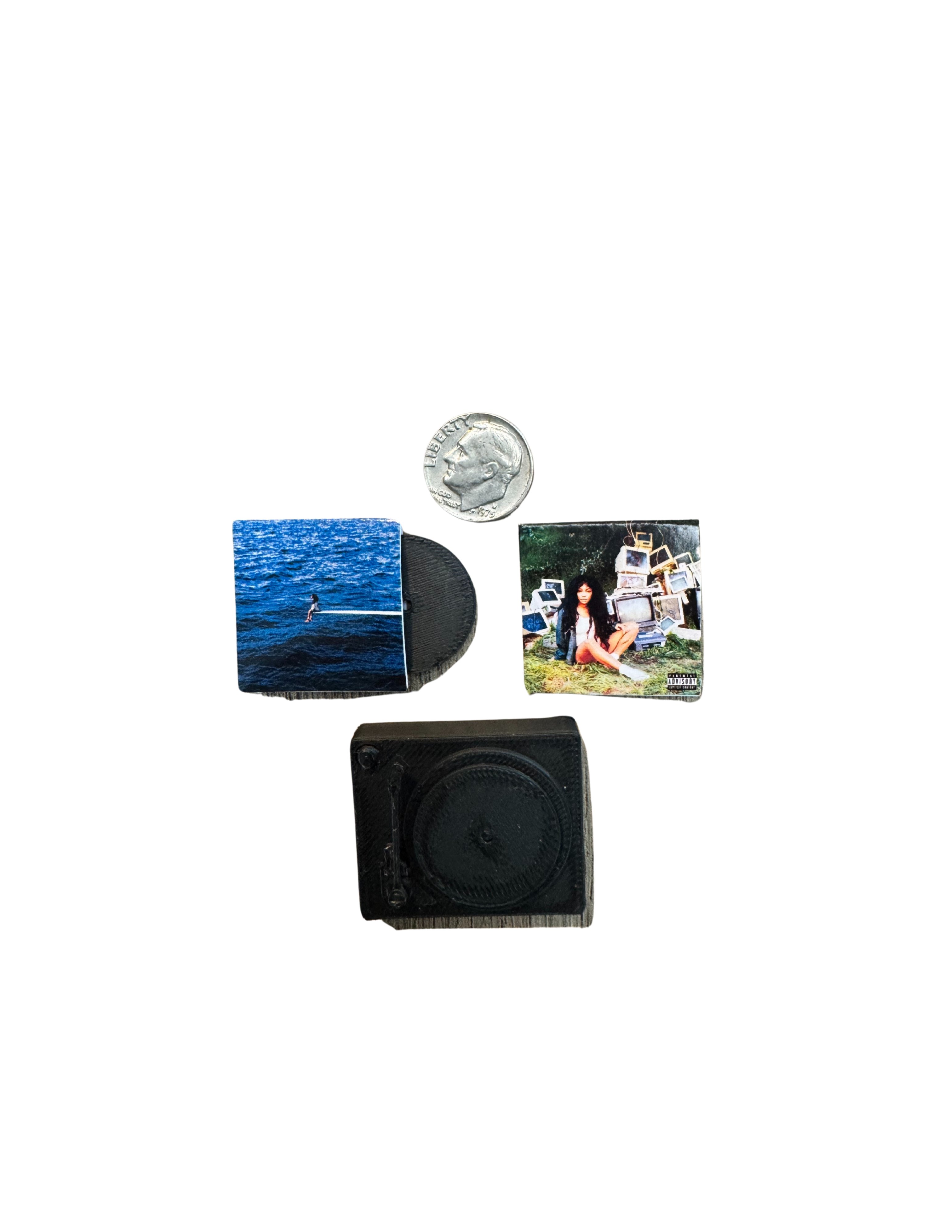 Miniature 1:12 Scale SZA Vinyl Record 3D Printed Mini SZA Fan Collectible Vinyl Collector Gift Miniature SZA Albums