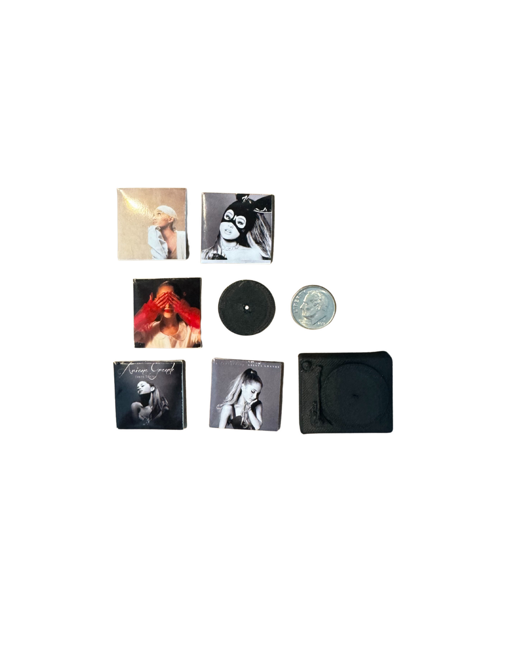 Miniature 1:12 Scale Ariana Grande Albums – Dollhouse-Sized Vinyl Records Tiny Vinyl Collection Ariana Fan Gift All Titles Available