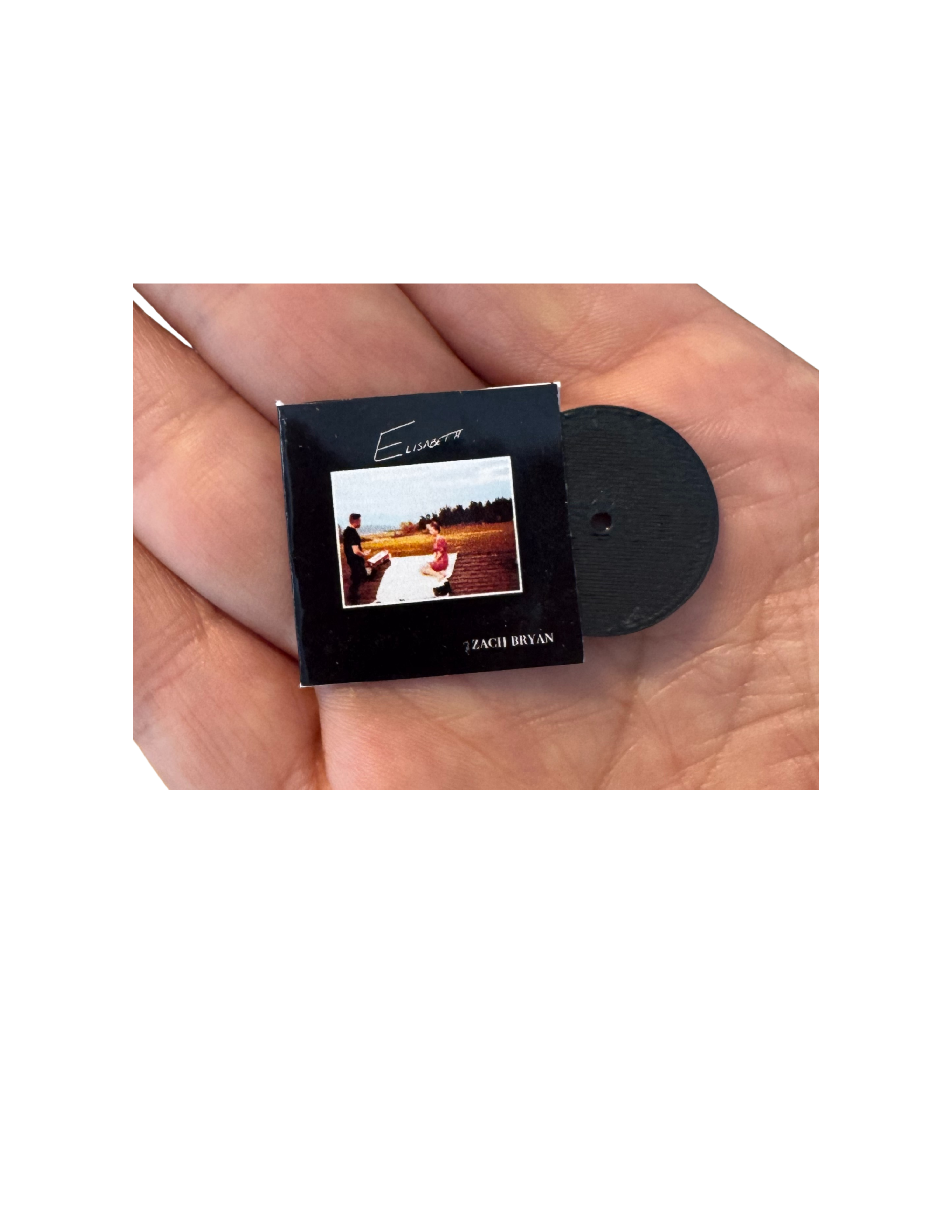 Miniature Zach Bryan Vinyl Records with 3D Printed Record Miniature Zach Bryan Collectible Records All Titles Available Country Fan Gift
