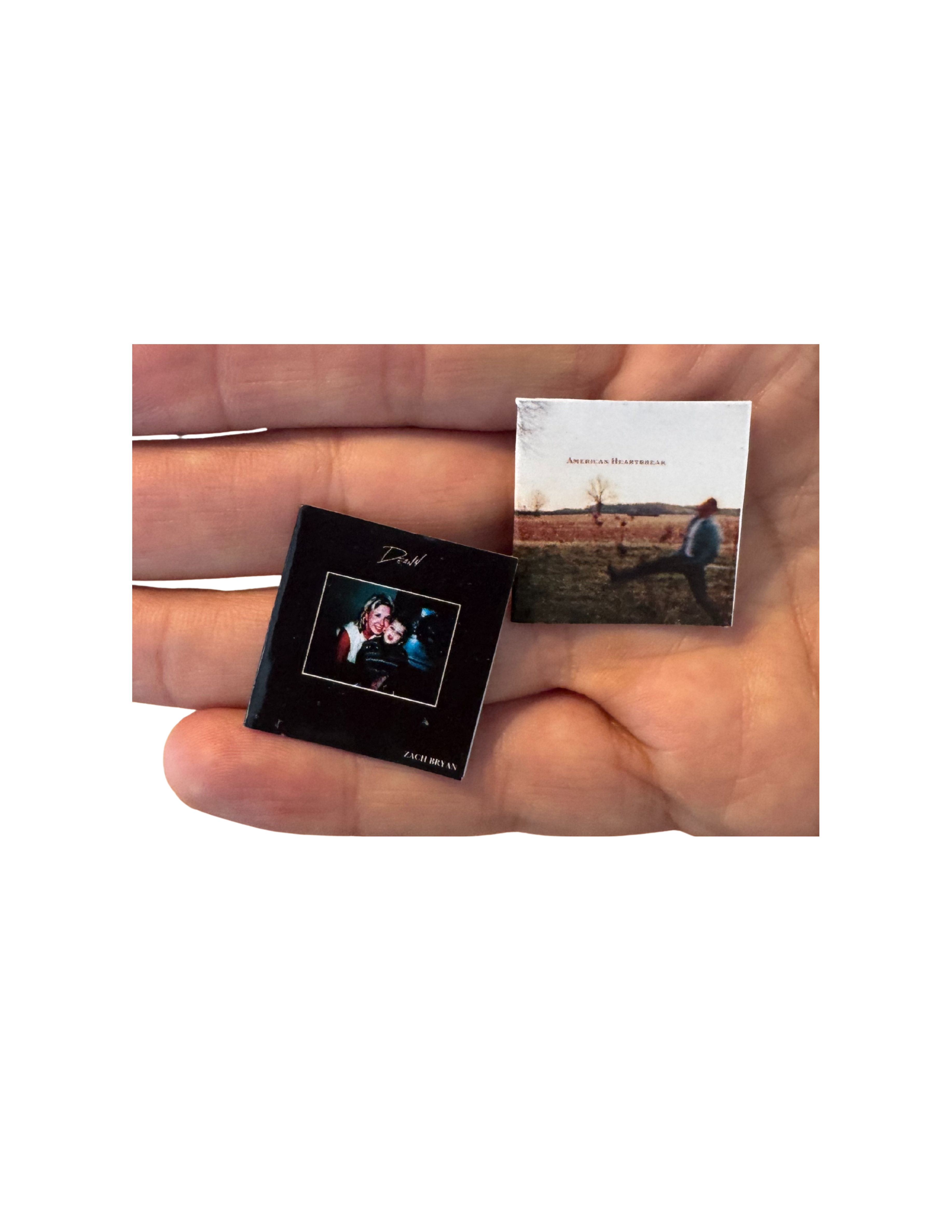 Miniature Zach Bryan Vinyl Records with 3D Printed Record Miniature Zach Bryan Collectible Records All Titles Available Country Fan Gift