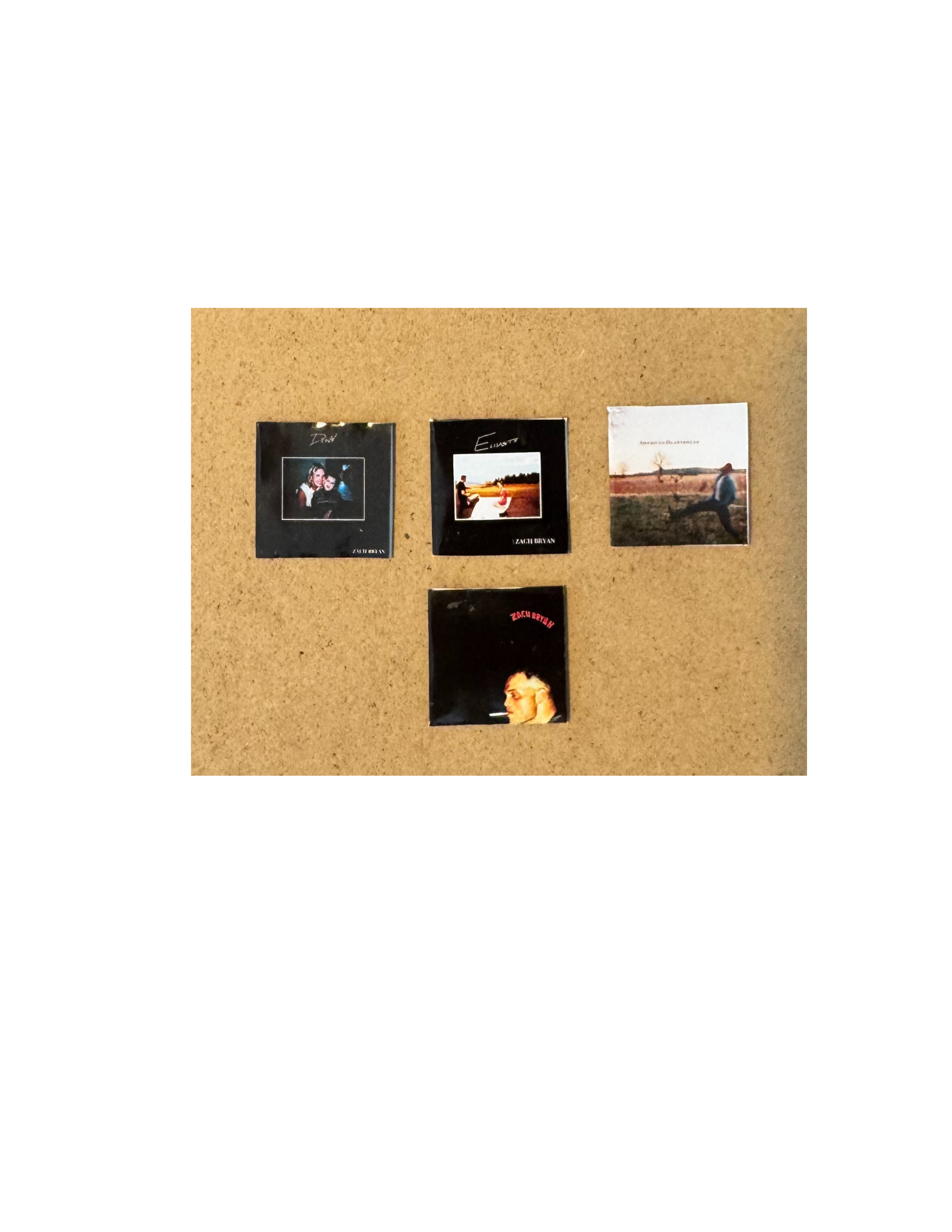 Miniature Zach Bryan Vinyl Records with 3D Printed Record Miniature Zach Bryan Collectible Records All Titles Available Country Fan Gift