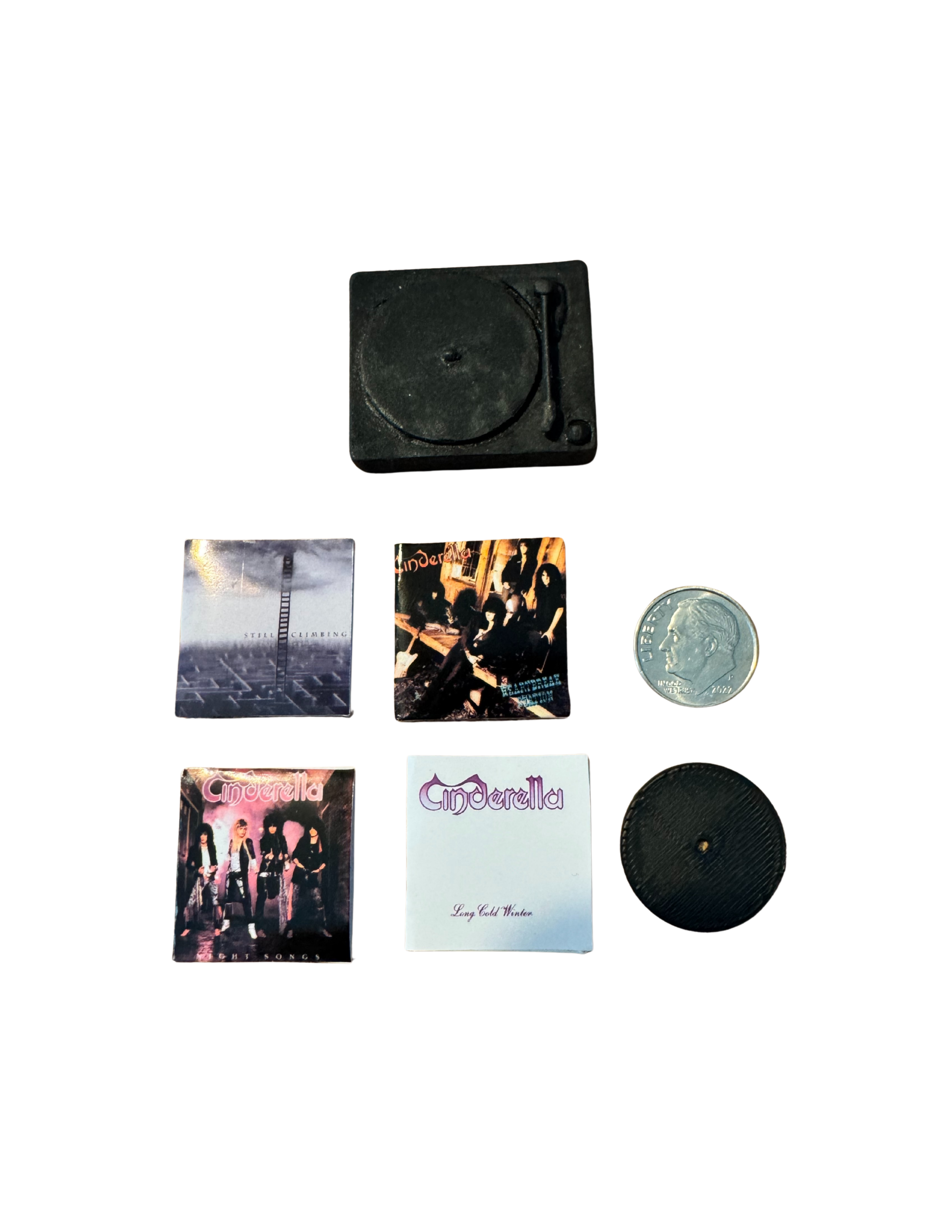 Miniature 1:12 Scale Cinderella Vinyl Album Covers + Mini Record