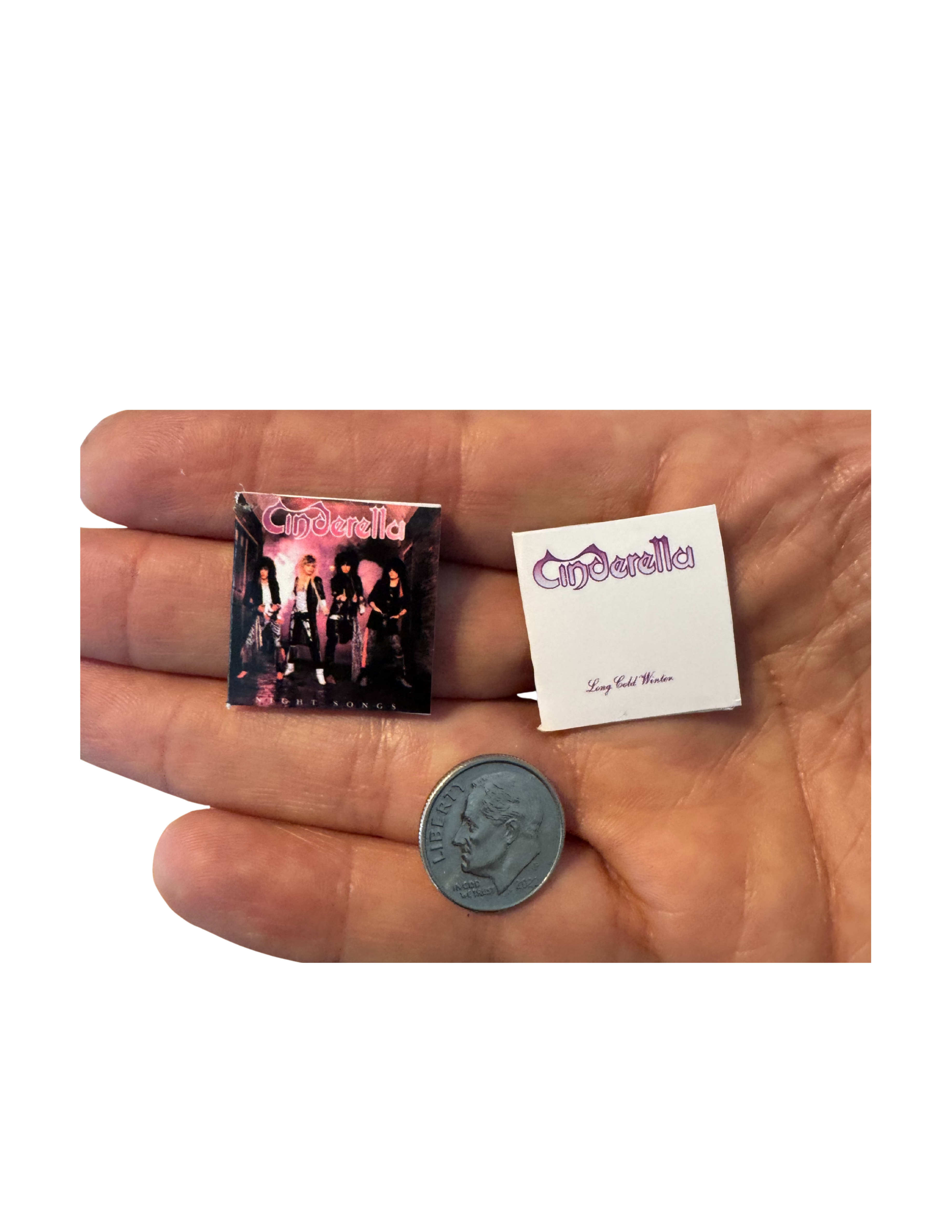 Miniature 1:12 Scale Cinderella Vinyl Album Covers + Mini Record