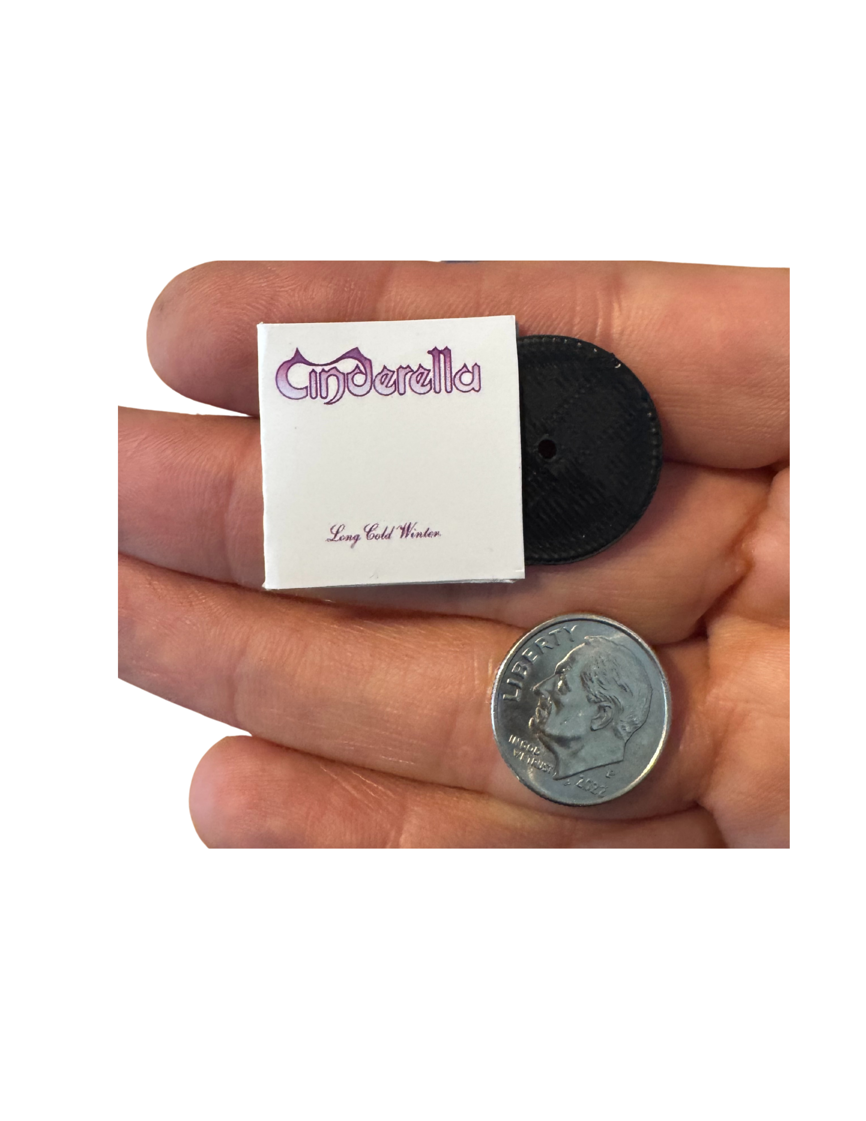 Miniature 1:12 Scale Cinderella Vinyl Album Covers + Mini Record