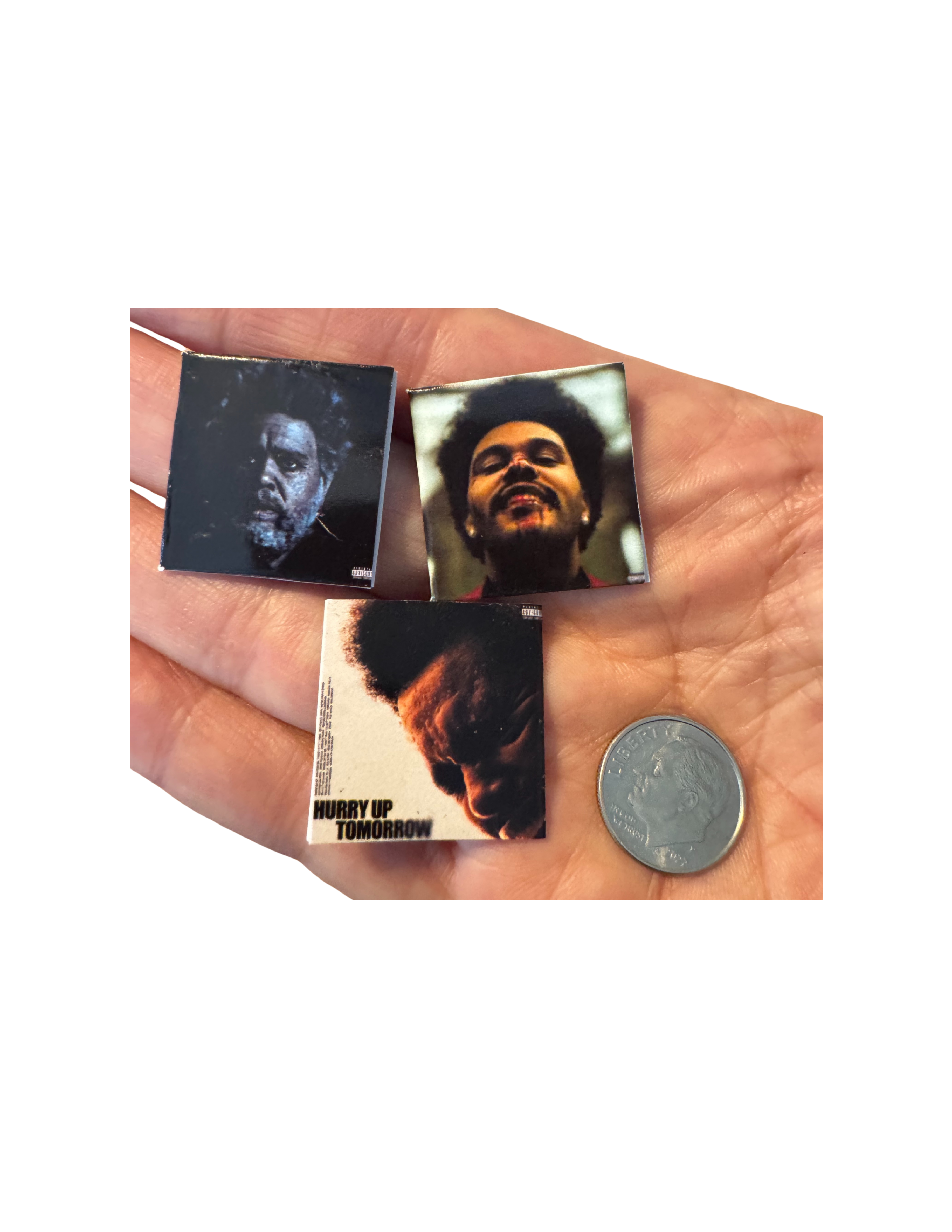 Miniature 1:12 Scale The Weeknd Vinyl Album Covers + Mini Record