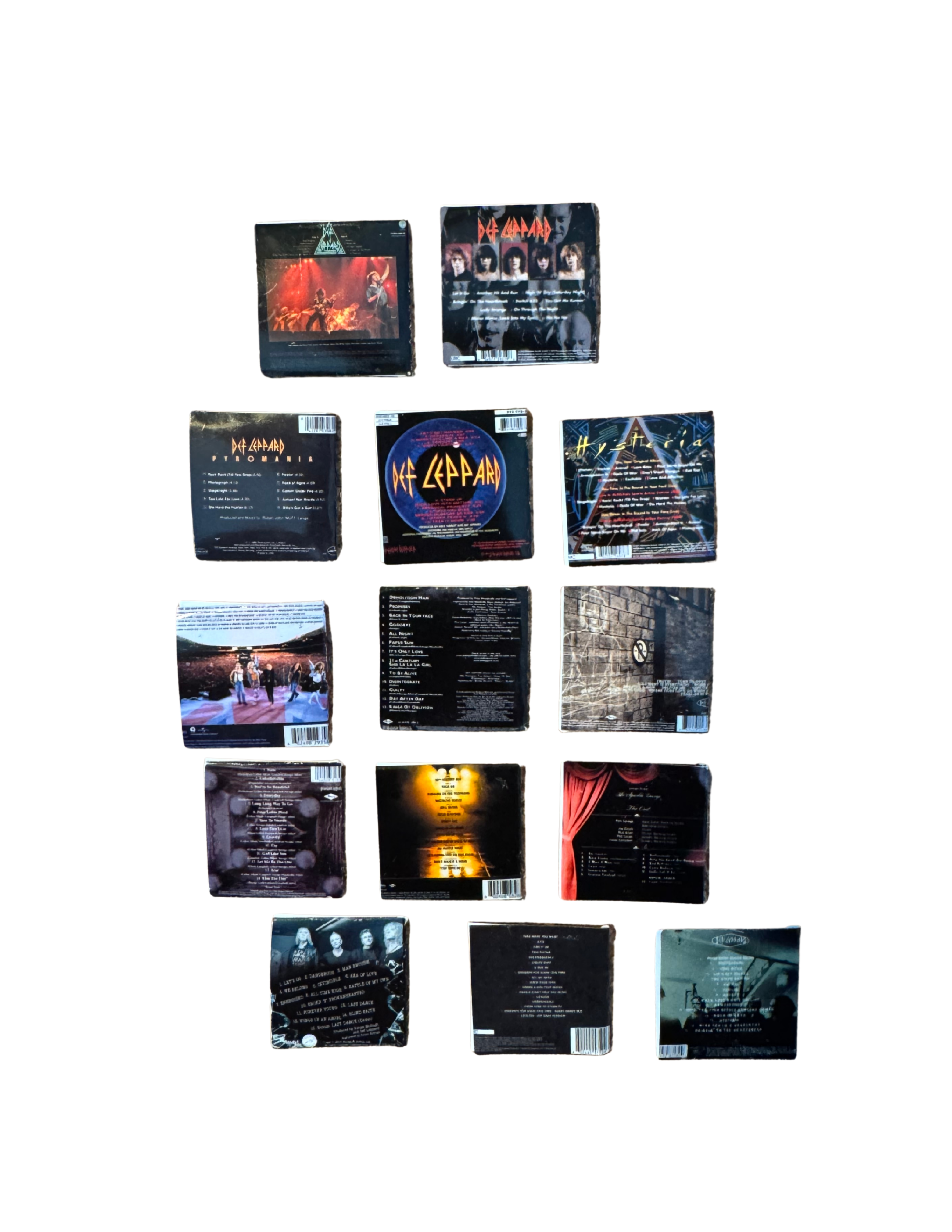 Miniature 1:12 Scale Def Leppard Vinyl Album Covers + Mini Record 1980s Def Leppard Miniature Collectible All Titles Available Rock Fan Gift