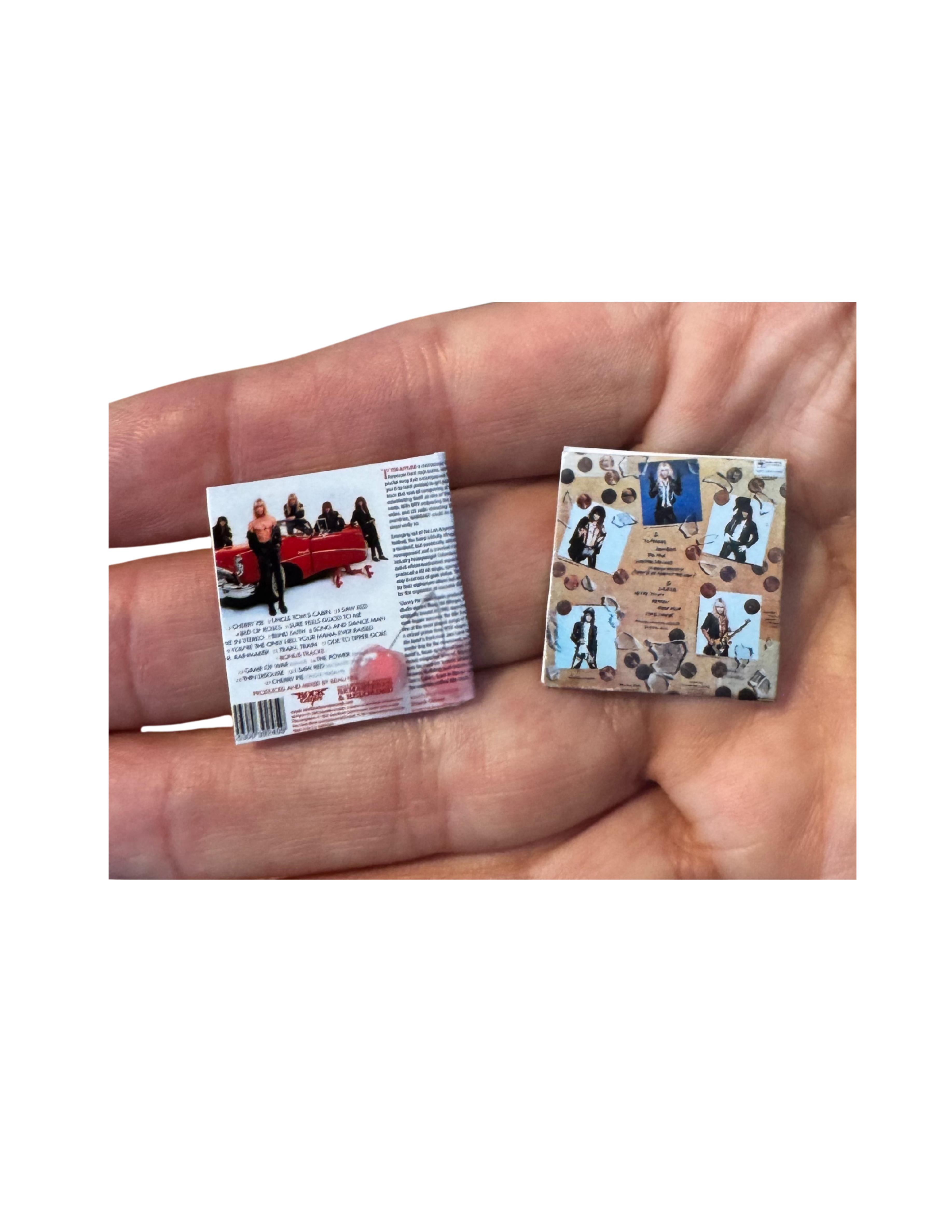 Miniature 1:12 Scale Warrant Vinyl Album Covers + Mini Record 1980s Glam Band Warrant Miniature Collectible Records All Titles Available