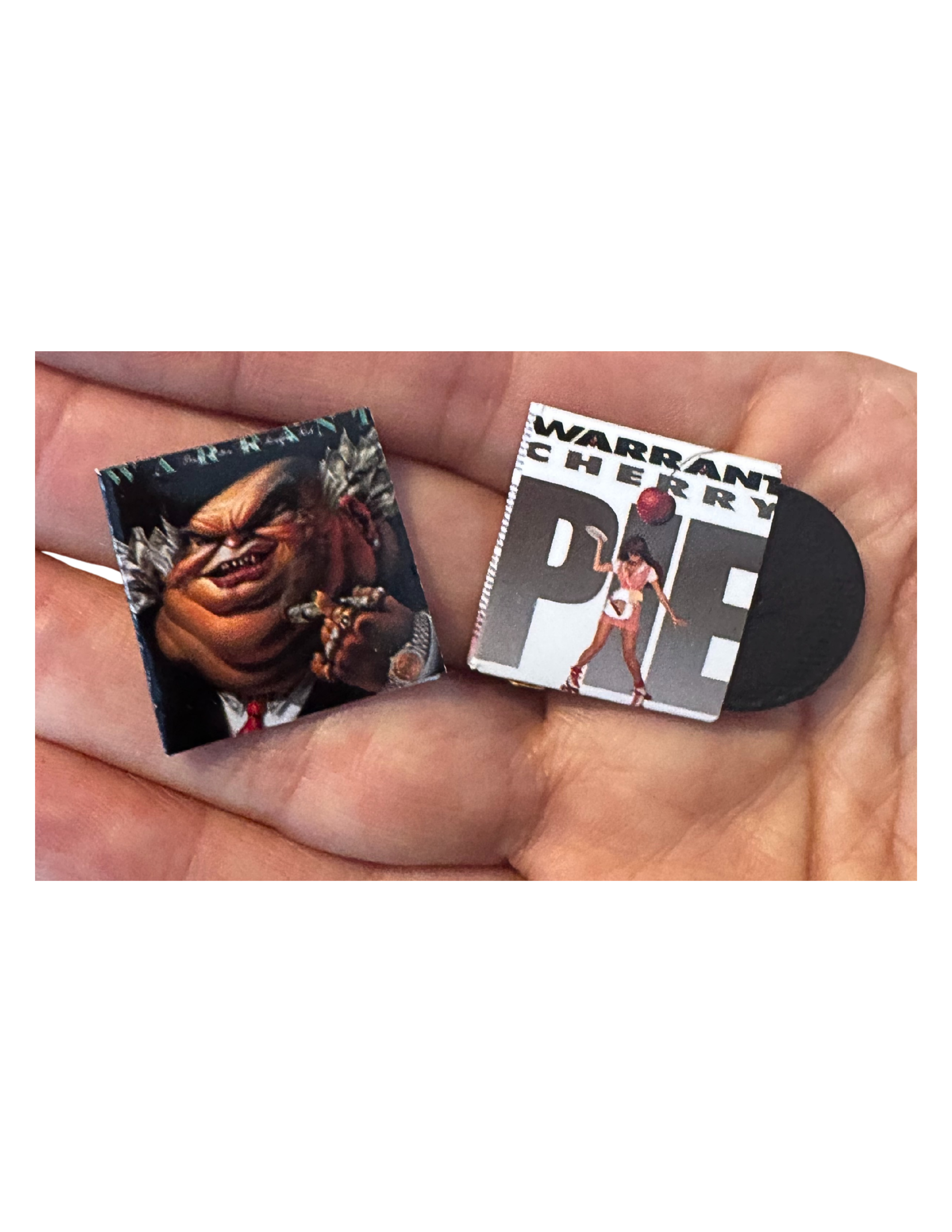 Miniature 1:12 Scale Warrant Vinyl Album Covers + Mini Record 1980s Glam Band Warrant Miniature Collectible Records All Titles Available