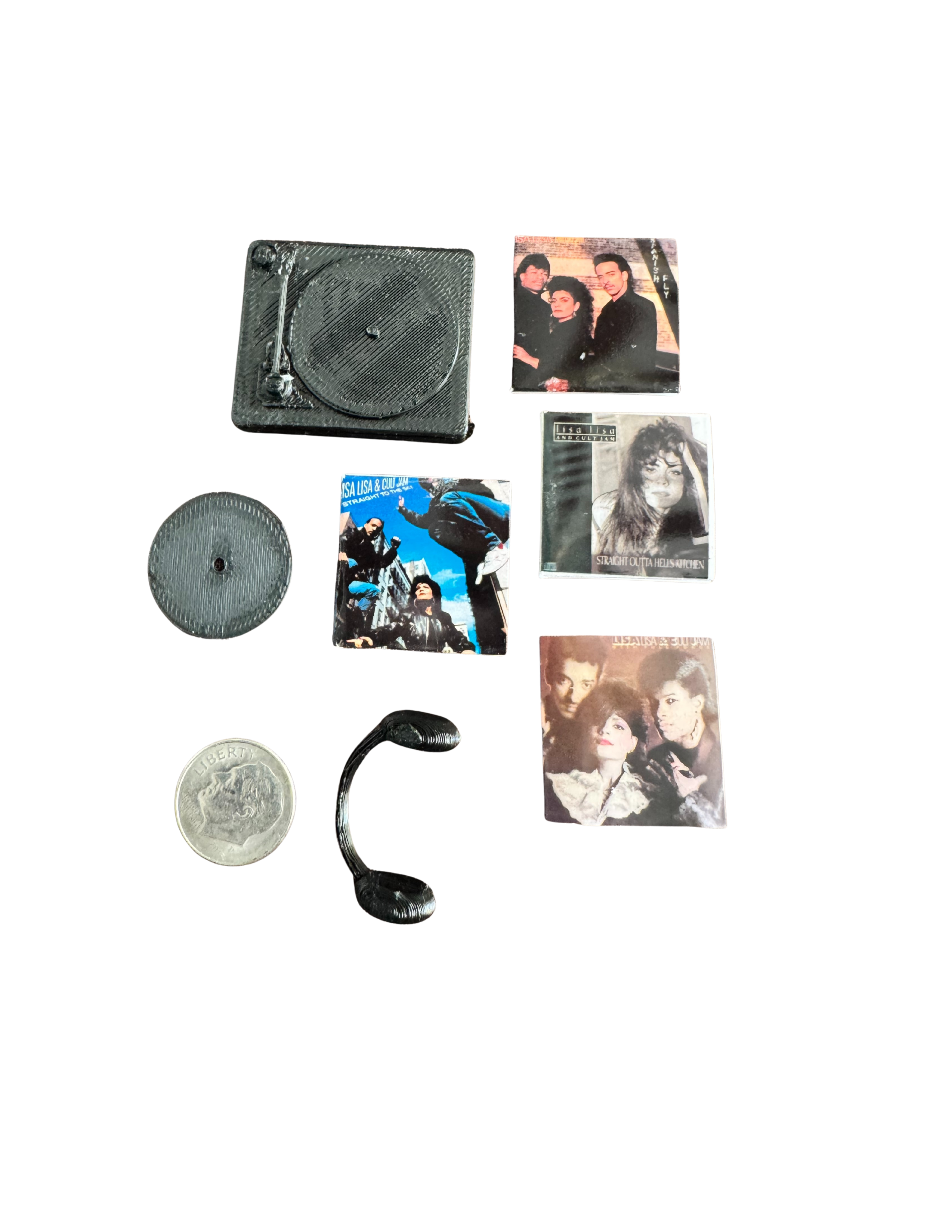 Miniature Lisa Lisa and Cult Jam Vinyl Records 1:12 Scale Collectible Music Decor Lisa Lisa Fan Unique Gift 1980s Freestyle Music