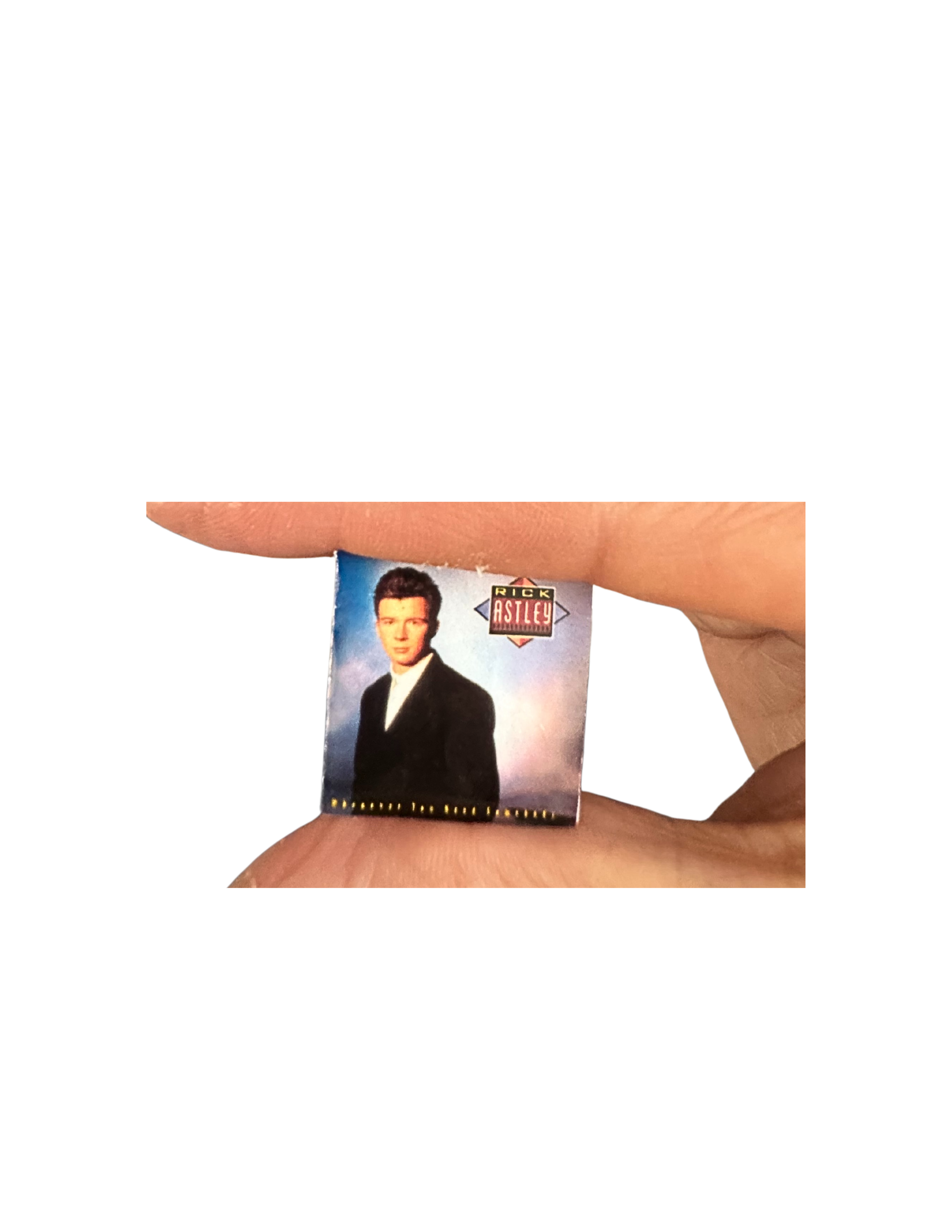 Miniature Rick Astley Vinyl Records – 1:12 Scale Dollhouse Music Decor Unique Mini Gift 80's Pop Rick Astley Mini Vinyl Records All Titles
