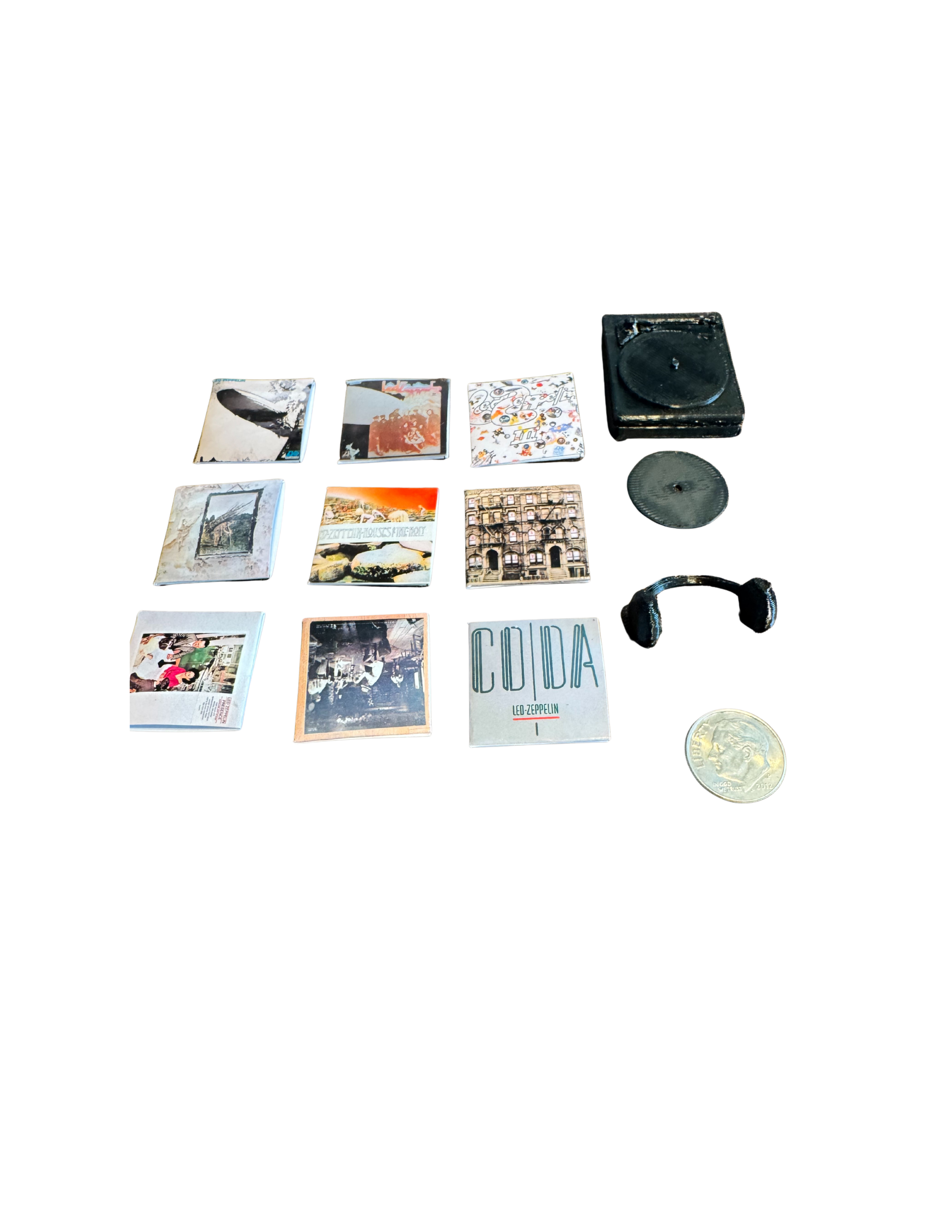 1:12 Size Miniature Led Zeppelin Vinyl Records