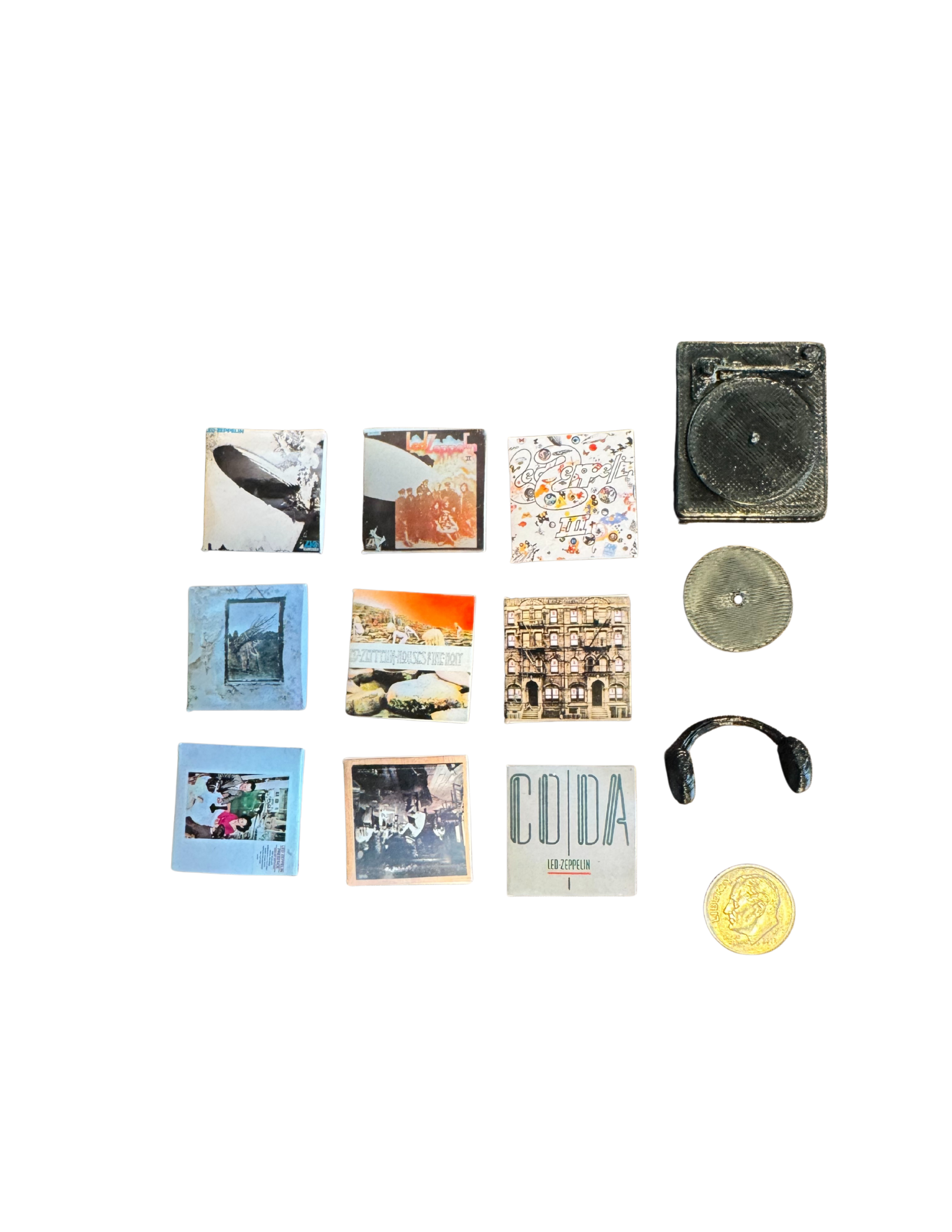 1:12 Size Miniature Led Zeppelin Vinyl Records