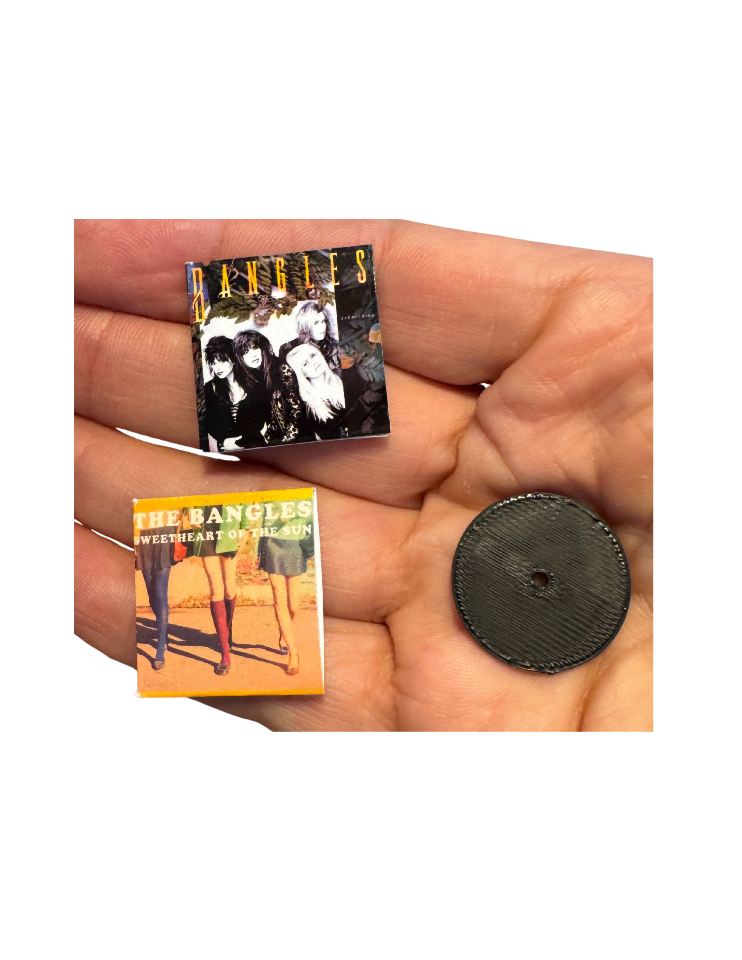 Miniature The Bangles Vinyl Records – 1:12 Scale Dollhouse Music Decor 80's Pop Music Fan Gift All Girl Band The Bangles Unique Gift Mini
