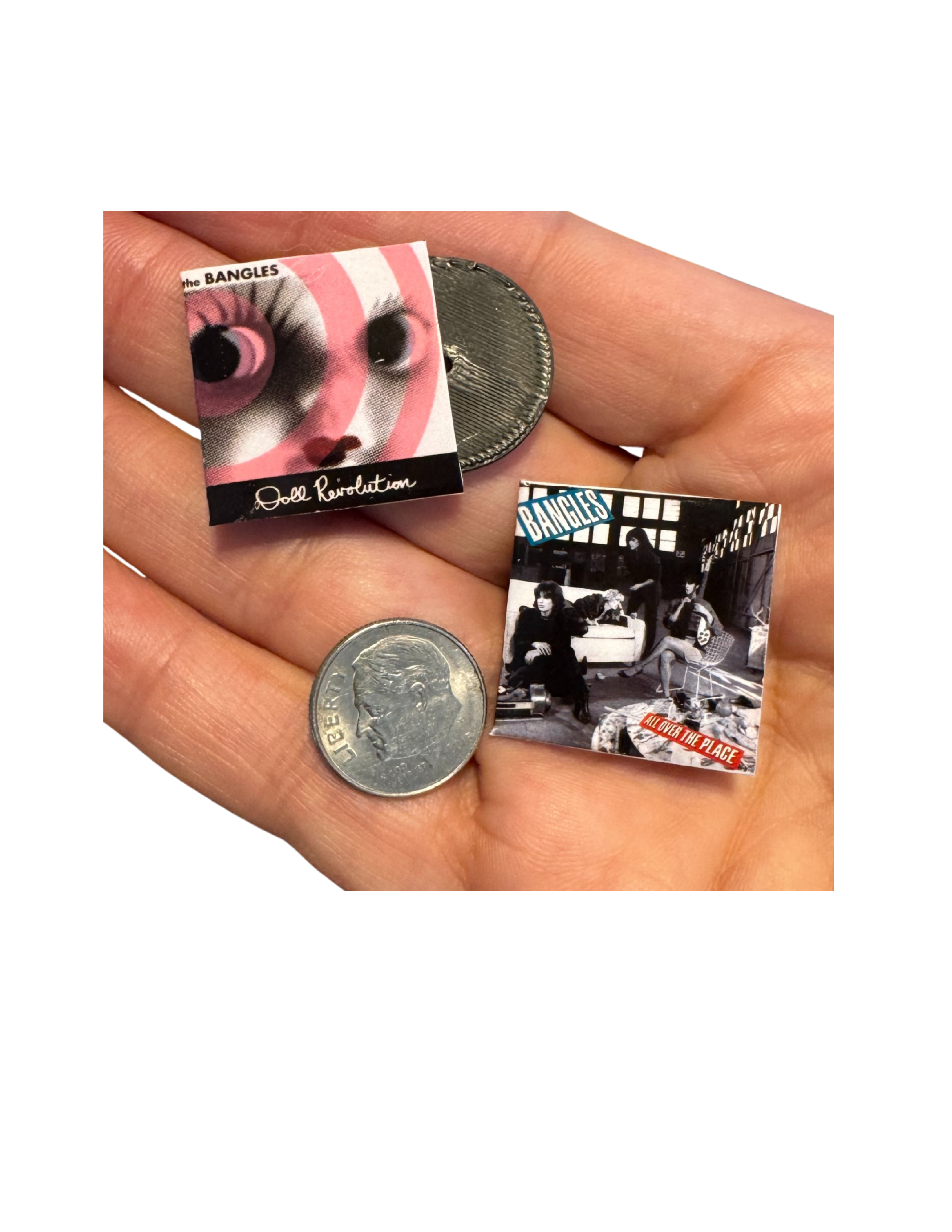 Miniature The Bangles Vinyl Records – 1:12 Scale Dollhouse Music Decor 80's Pop Music Fan Gift All Girl Band The Bangles Unique Gift Mini