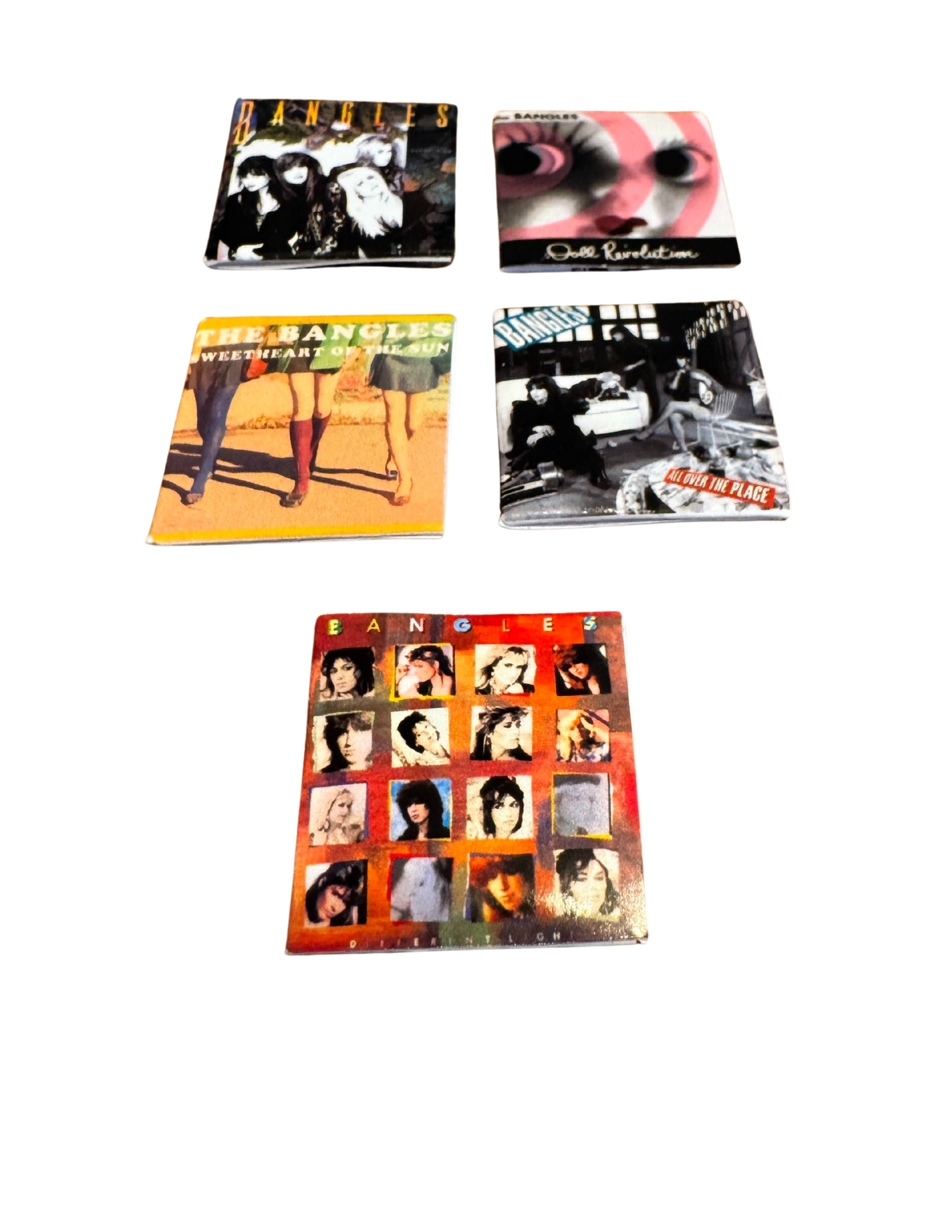 Miniature The Bangles Vinyl Records – 1:12 Scale Dollhouse Music Decor 80's Pop Music Fan Gift All Girl Band The Bangles Unique Gift Mini