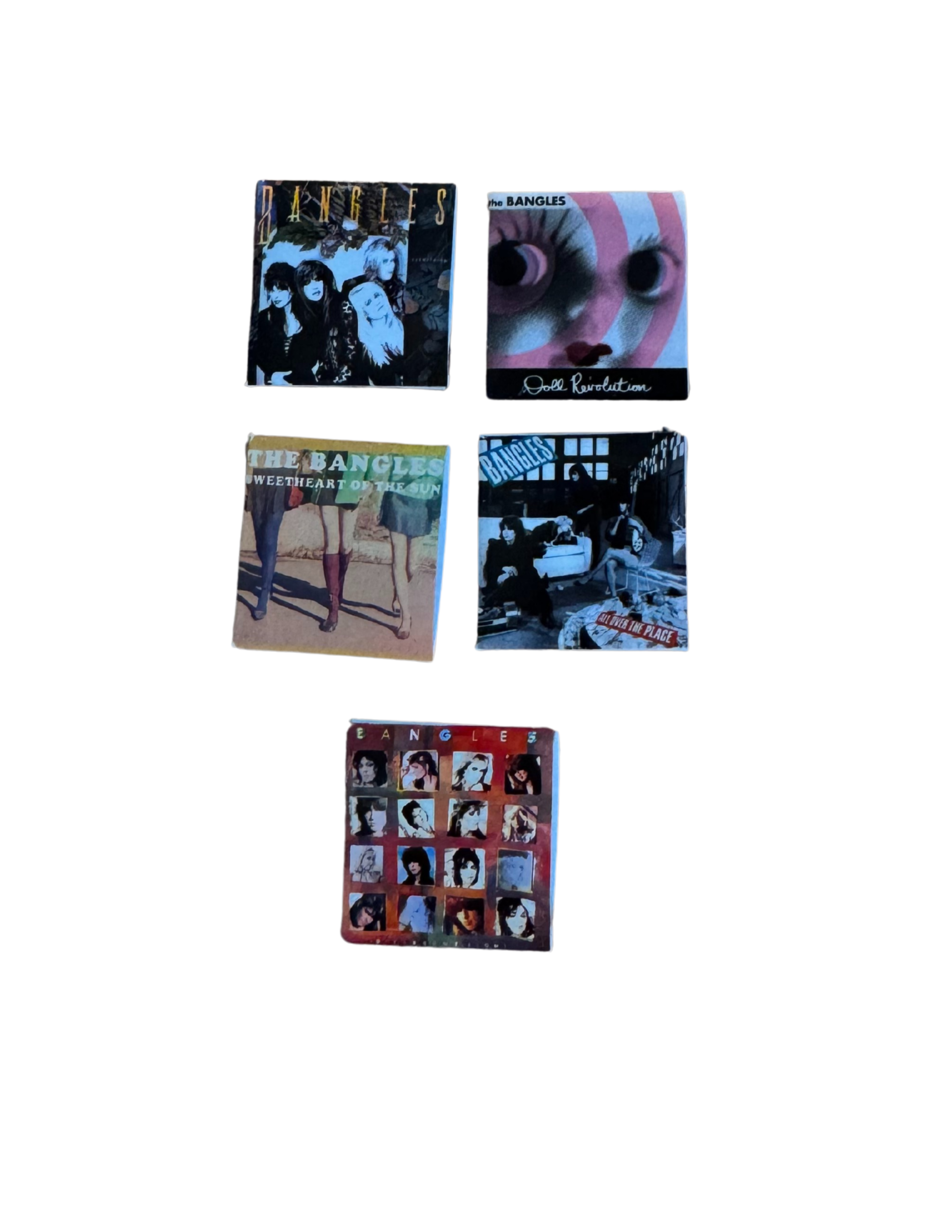 Miniature The Bangles Vinyl Records – 1:12 Scale Dollhouse Music Decor 80's Pop Music Fan Gift All Girl Band The Bangles Unique Gift Mini