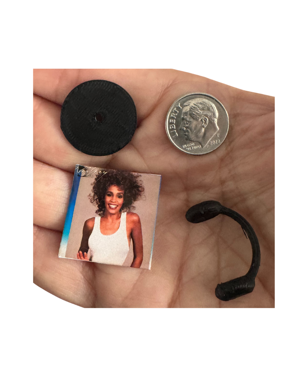 Miniature Whitney Houston Vinyl 1:12 Scale Dollhouse Mini Music Decor Whitney Houston Fan Gift Unique 80s Gift All Titles Available