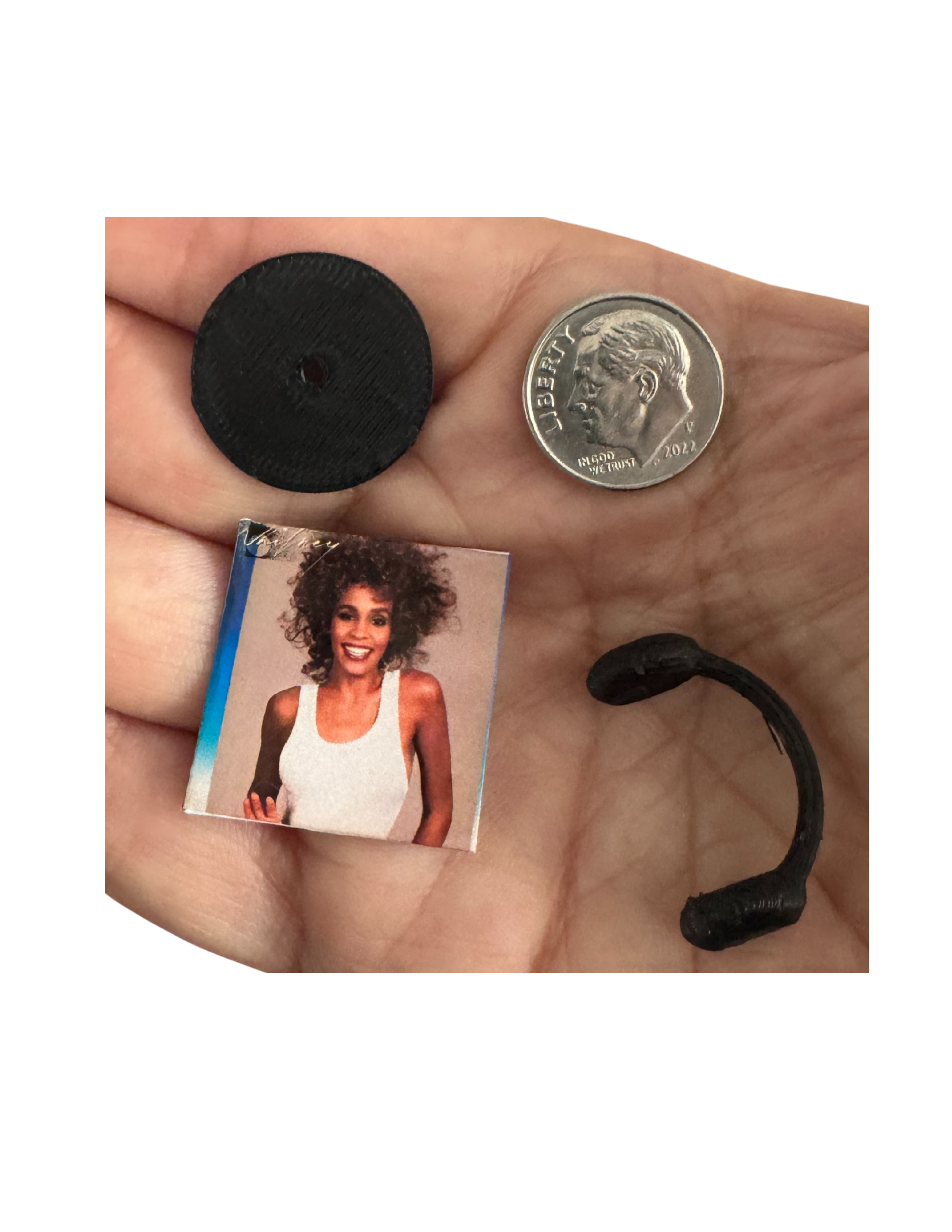 Miniature Whitney Houston Vinyl 1:12 Scale Dollhouse Mini Music Decor Whitney Houston Fan Gift Unique 80s Gift All Titles Available
