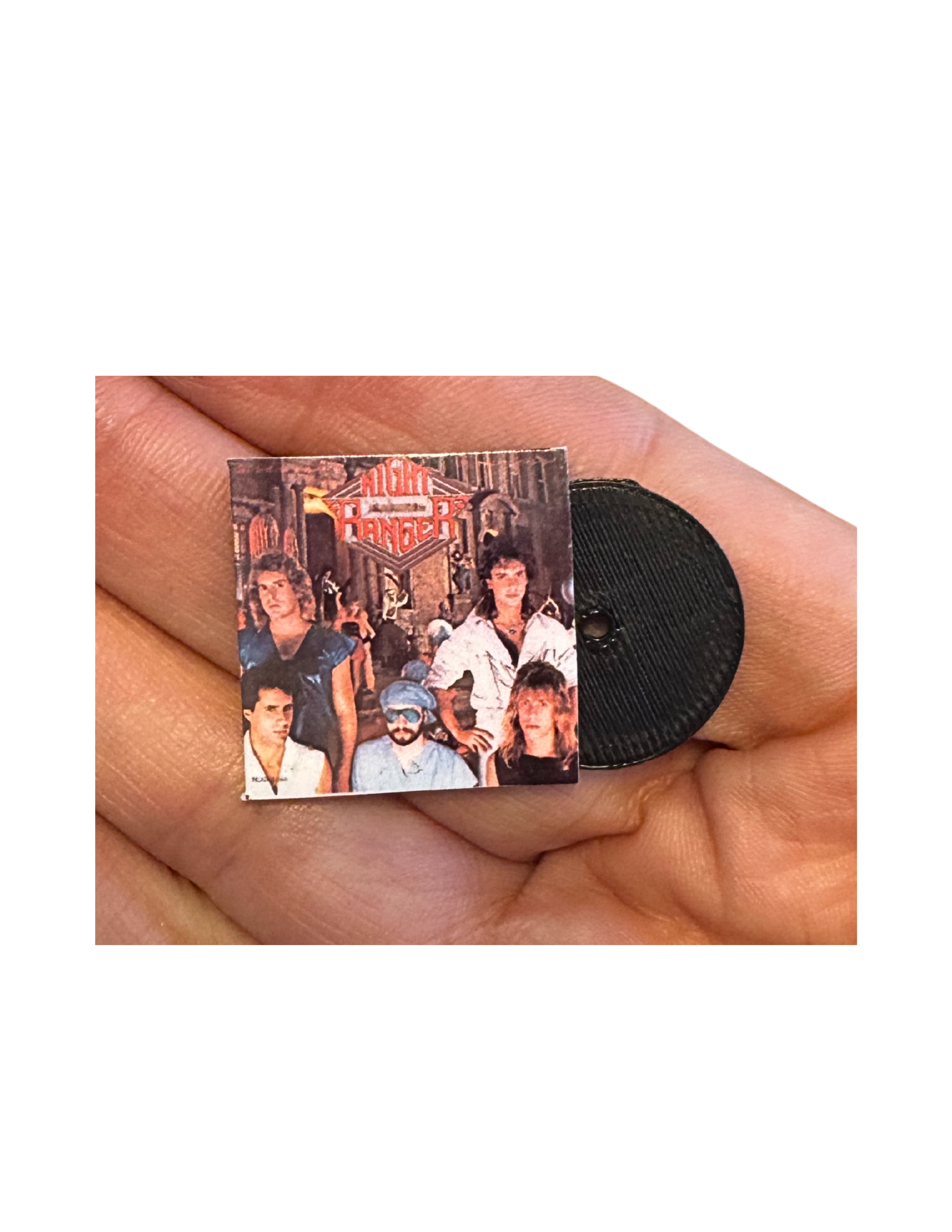 Miniature Night Ranger Vinyl Records 1:12 Scale Dollhouse Music Decor Tiny Collectible Albums Night Ranger 80s Band Collectible All Titles