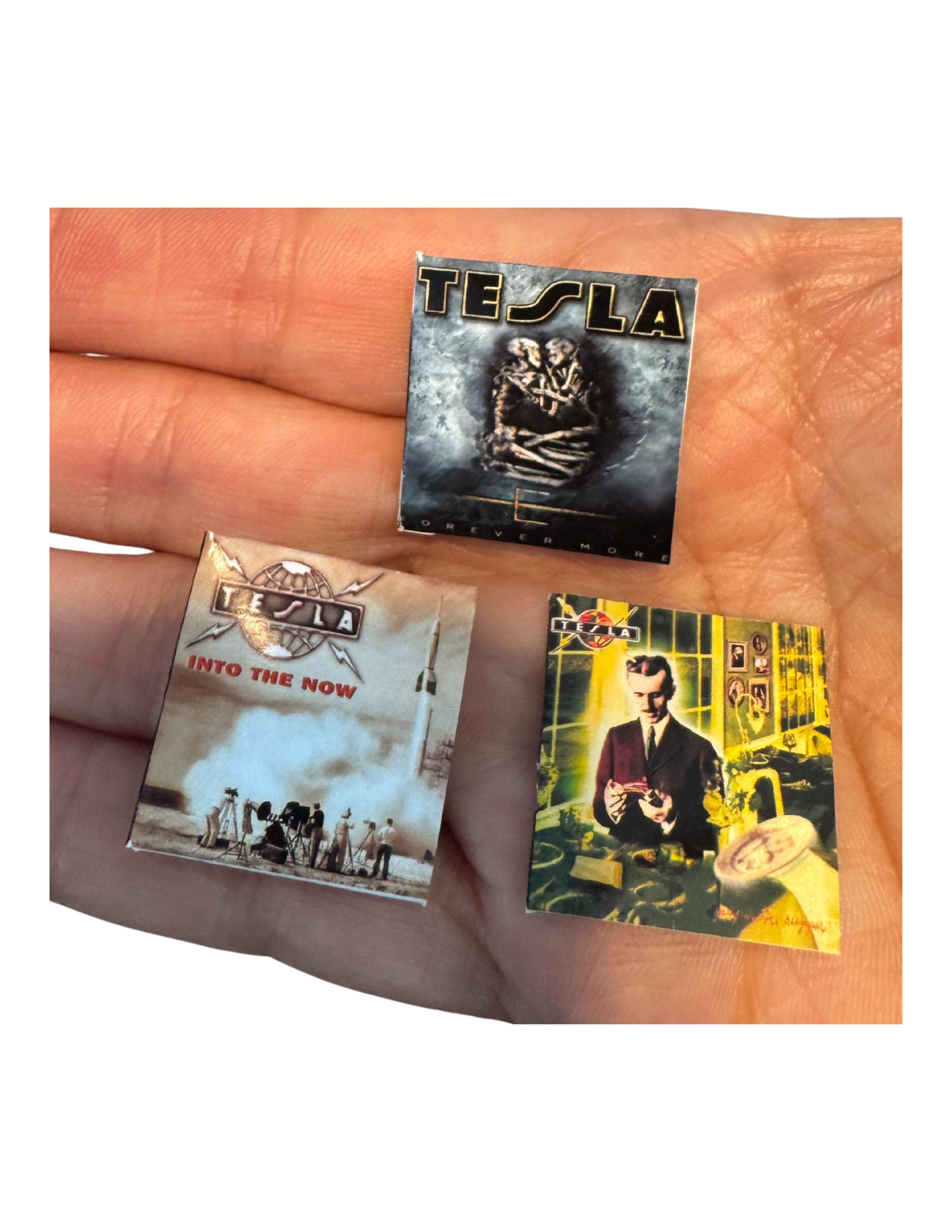 Miniature 1:12 Scale Tesla Vinyl Album Covers + Mini Record Tesla Band Collectible Miniature Records All Titles Available Little Suzi