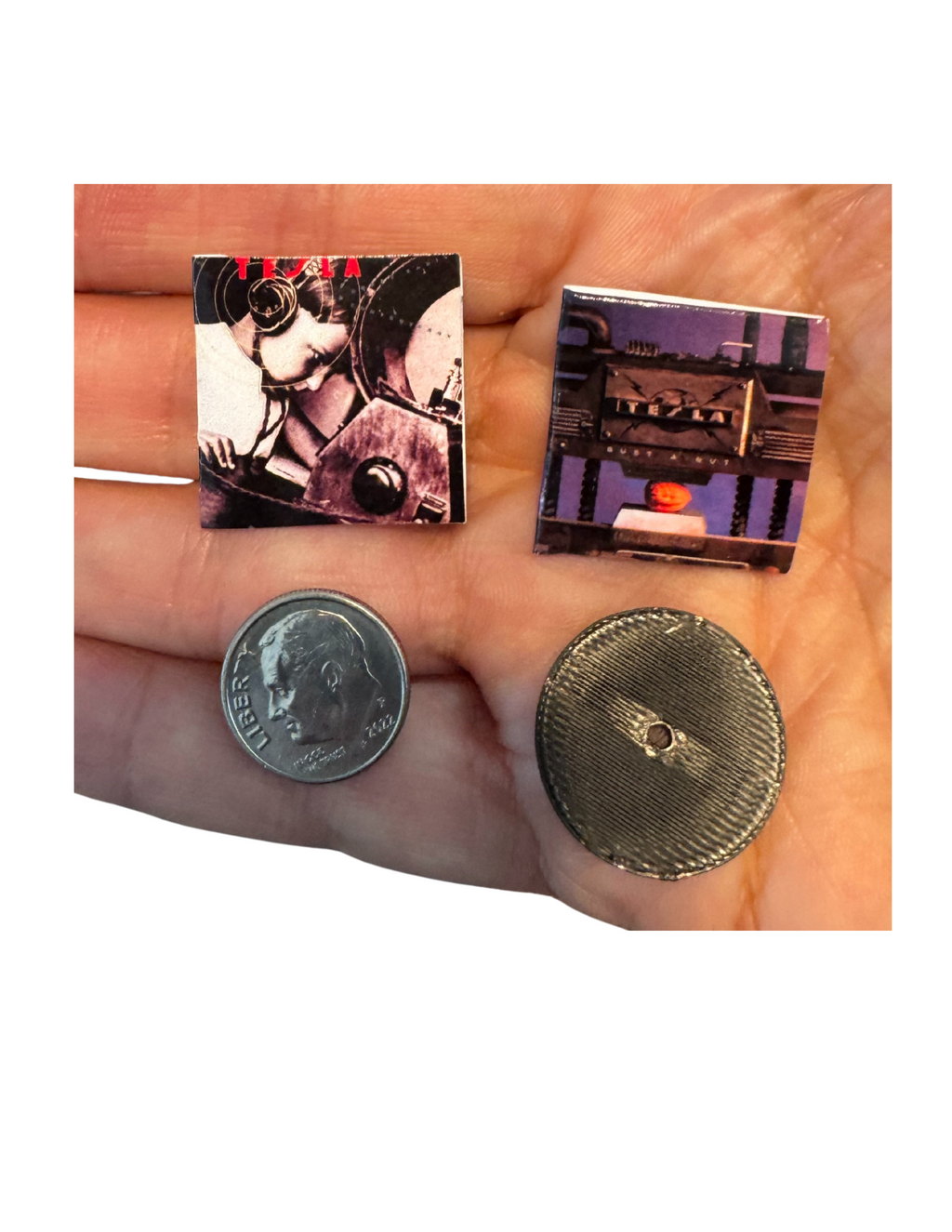 Miniature 1:12 Scale Tesla Vinyl Album Covers + Mini Record Tesla Band Collectible Miniature Records All Titles Available Little Suzi