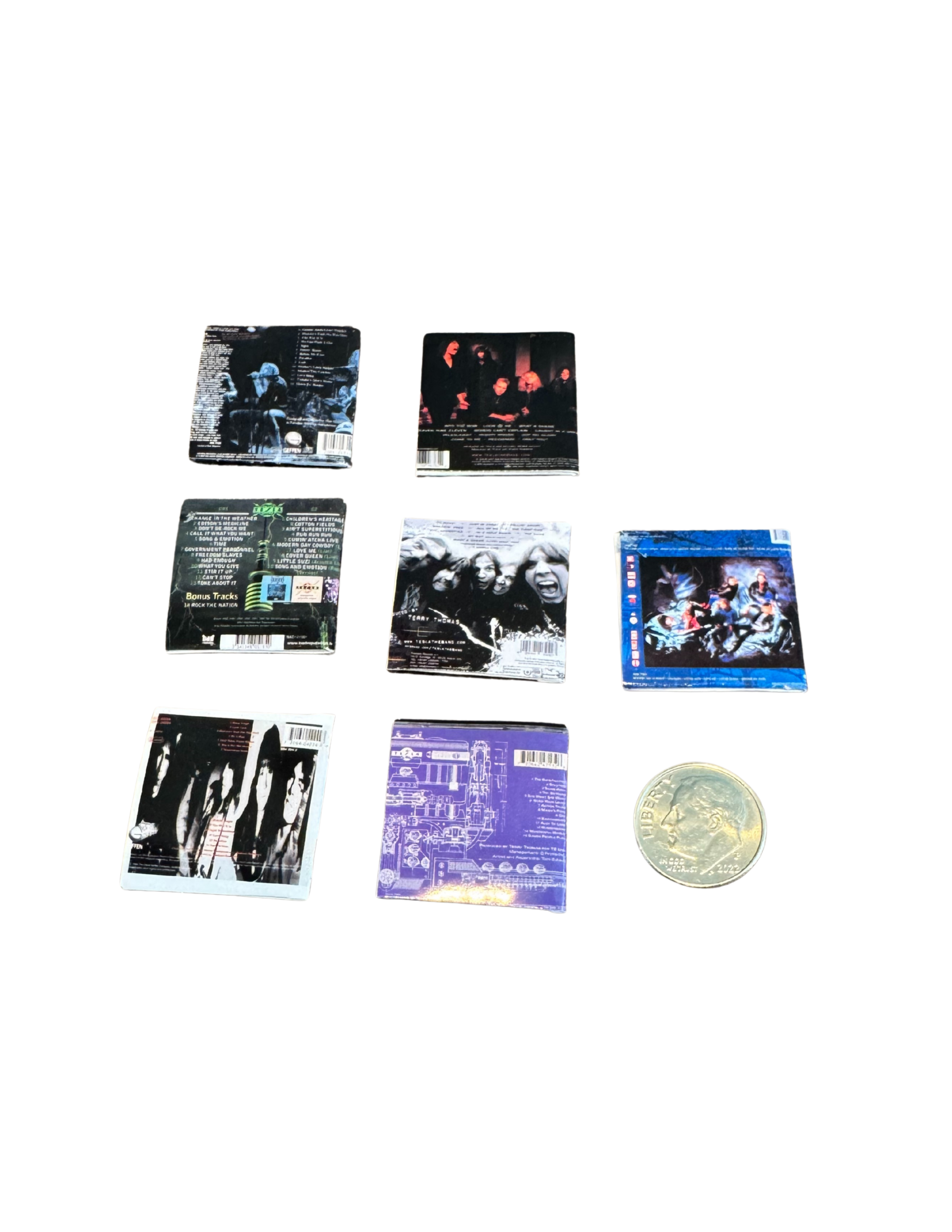 Miniature 1:12 Scale Tesla Vinyl Album Covers + Mini Record Tesla Band Collectible Miniature Records All Titles Available Little Suzi