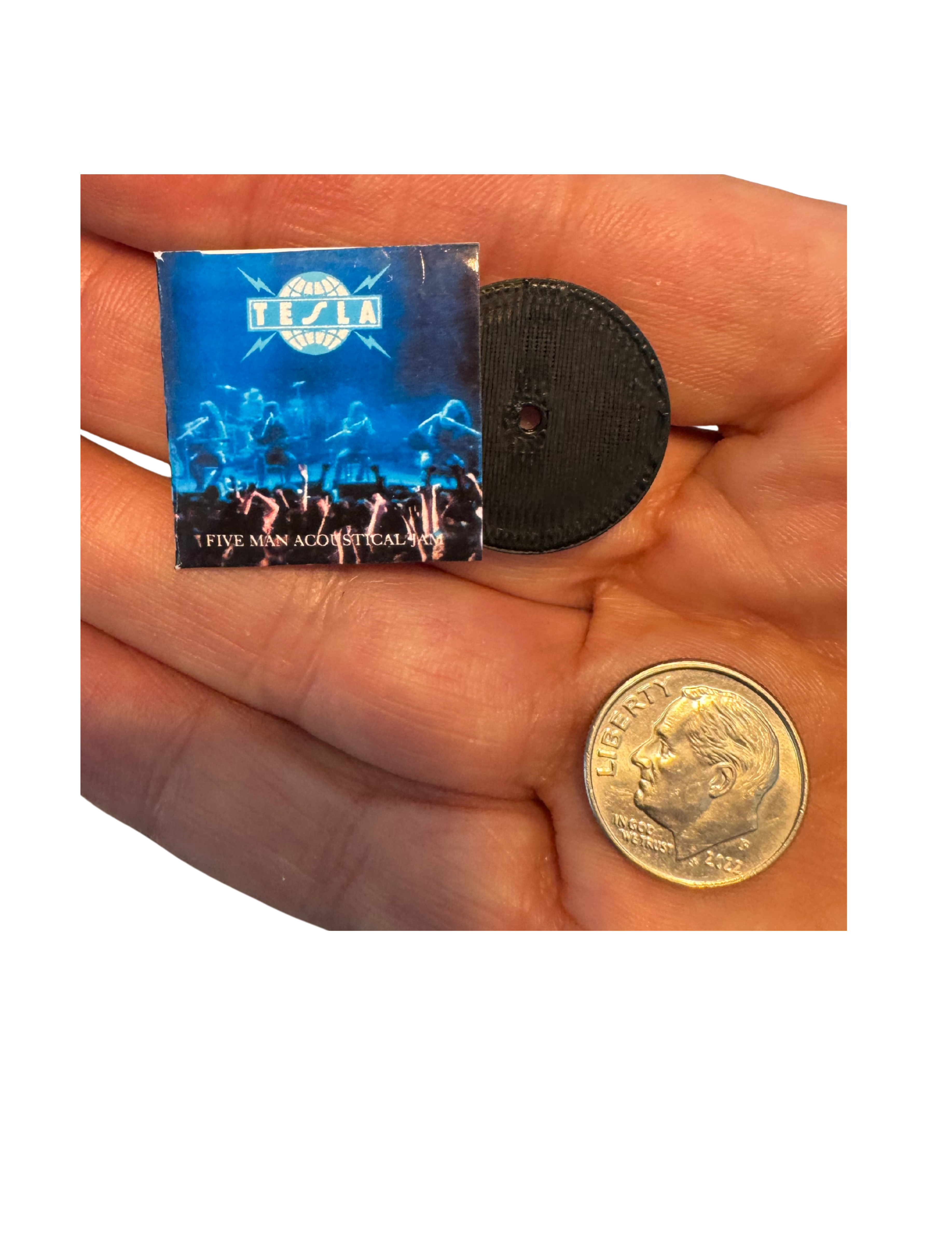 Miniature 1:12 Scale Tesla Vinyl Album Covers + Mini Record Tesla Band Collectible Miniature Records All Titles Available Little Suzi