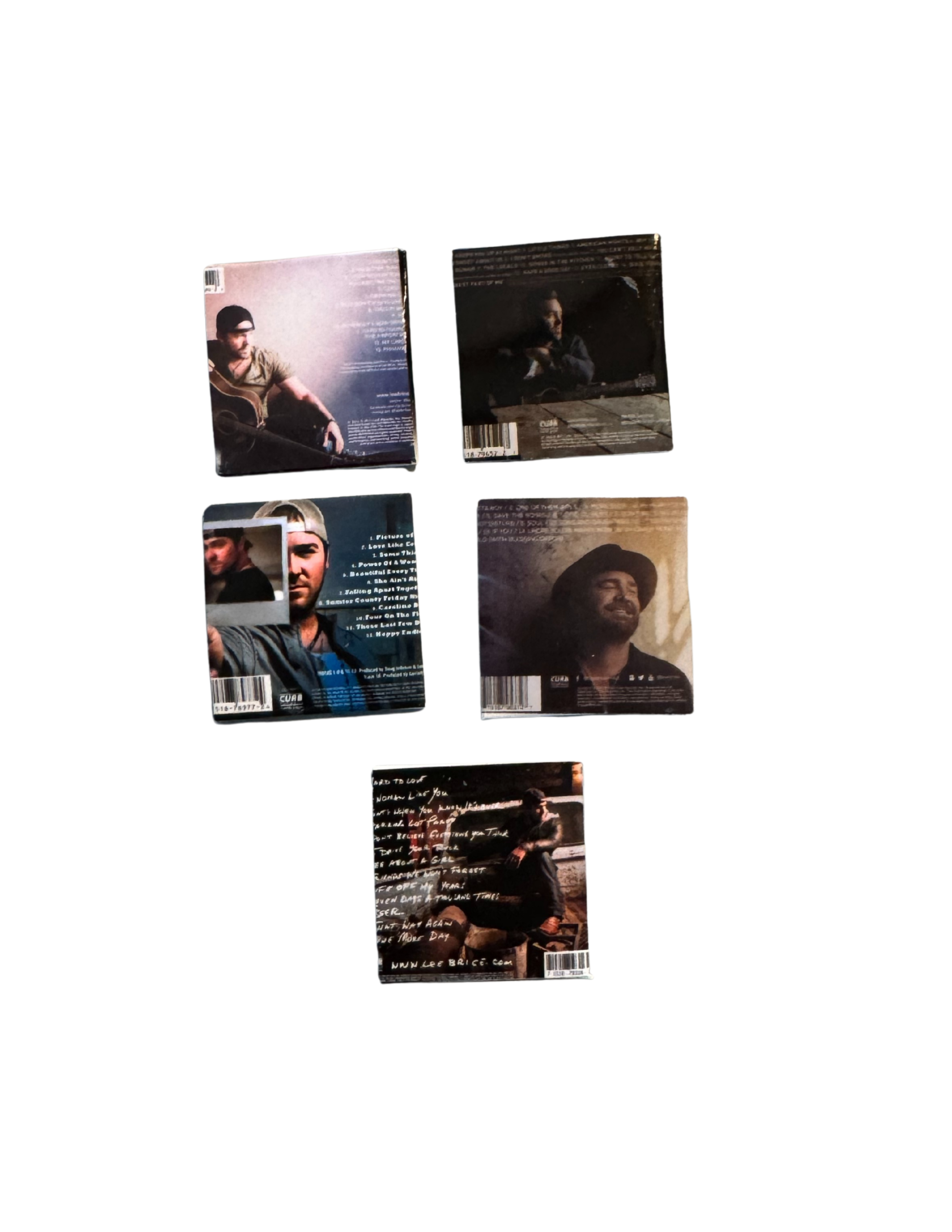 Miniature Lee Brice Vinyl Records – Dollhouse 1:12 Scale Collectible
