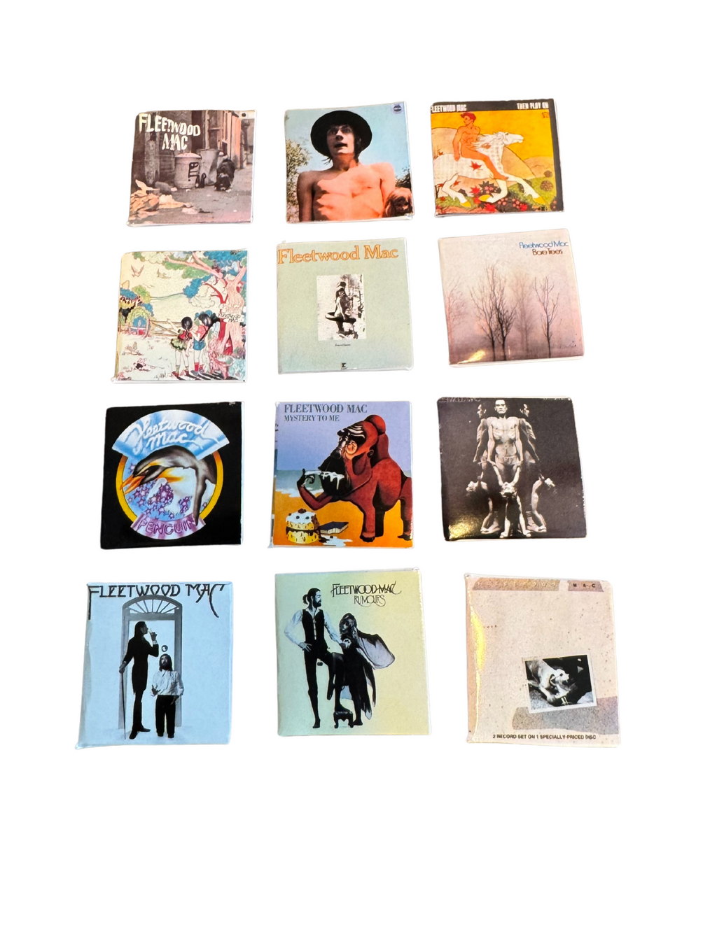 Miniature 1:12 Scale Fleetwood Mac Vinyl Album Covers + Mini Record